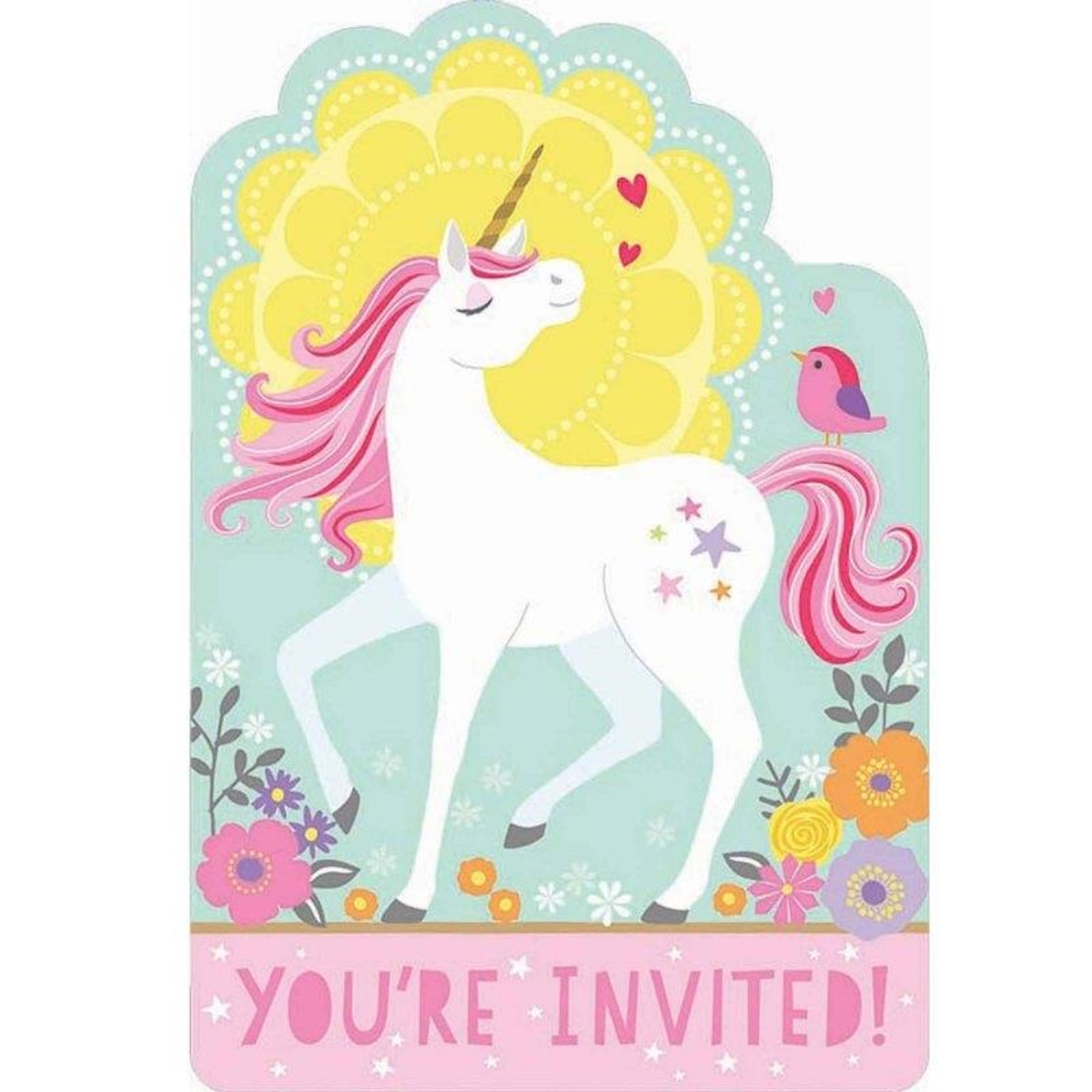 Magical Unicorn Party Invitation Set (Pack of 8)