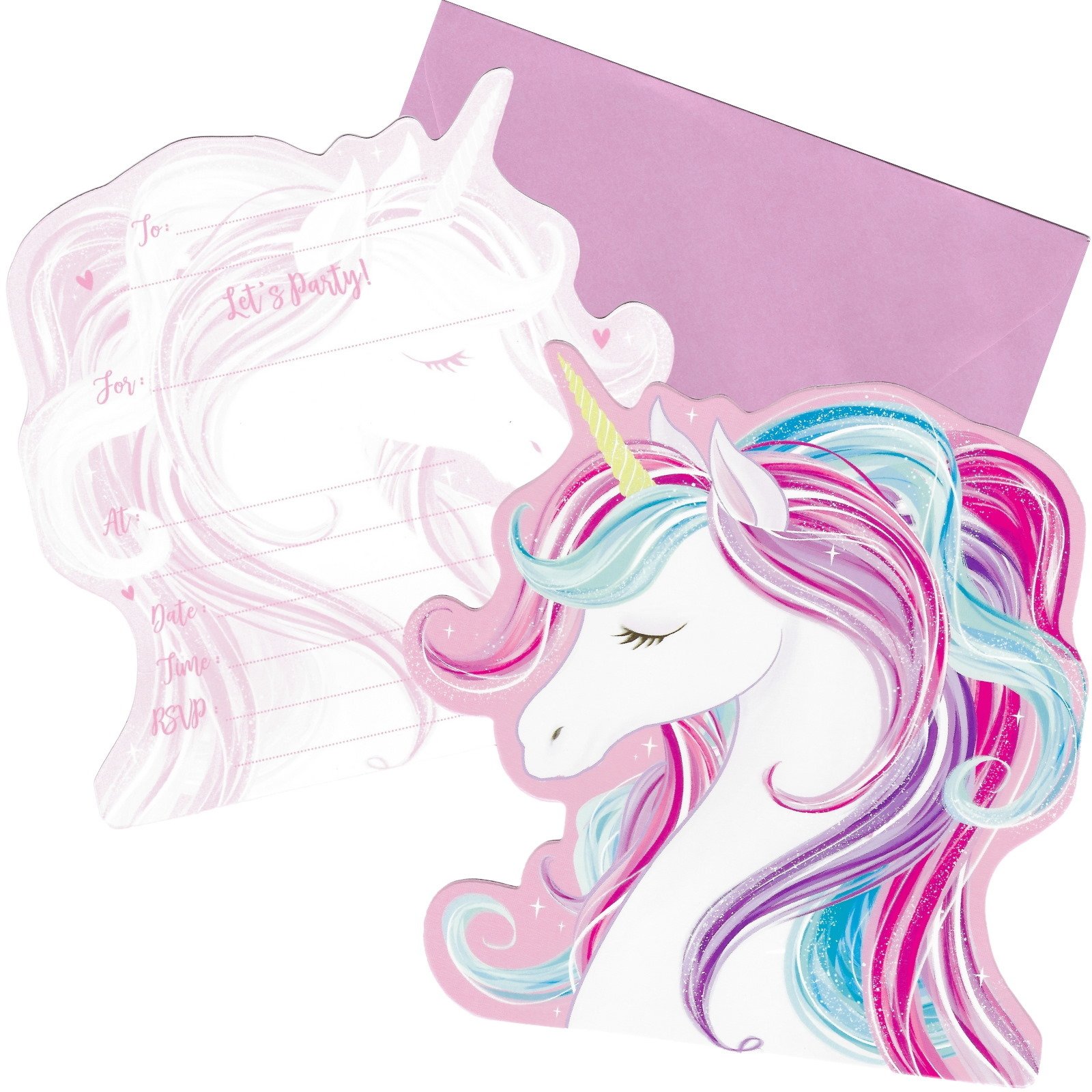 Fantasy Unicorn Party Invitations (Pack of 8)