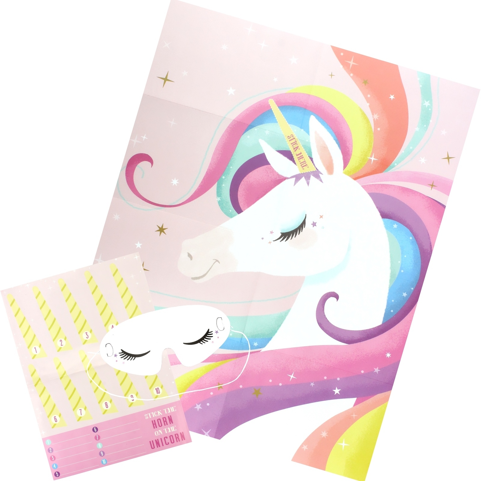 Fantasy Unicorn Pin the Horn Party Game