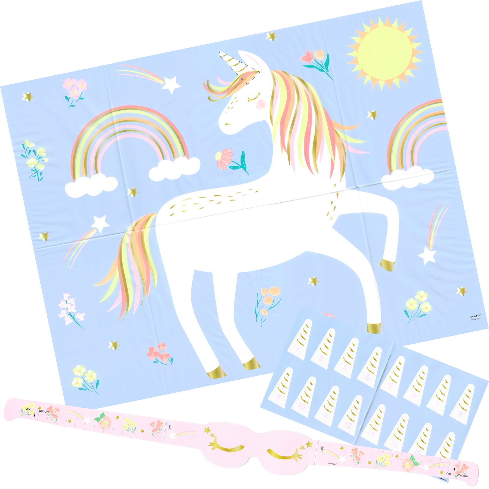 Unicorn Pin The Horn Party Game 