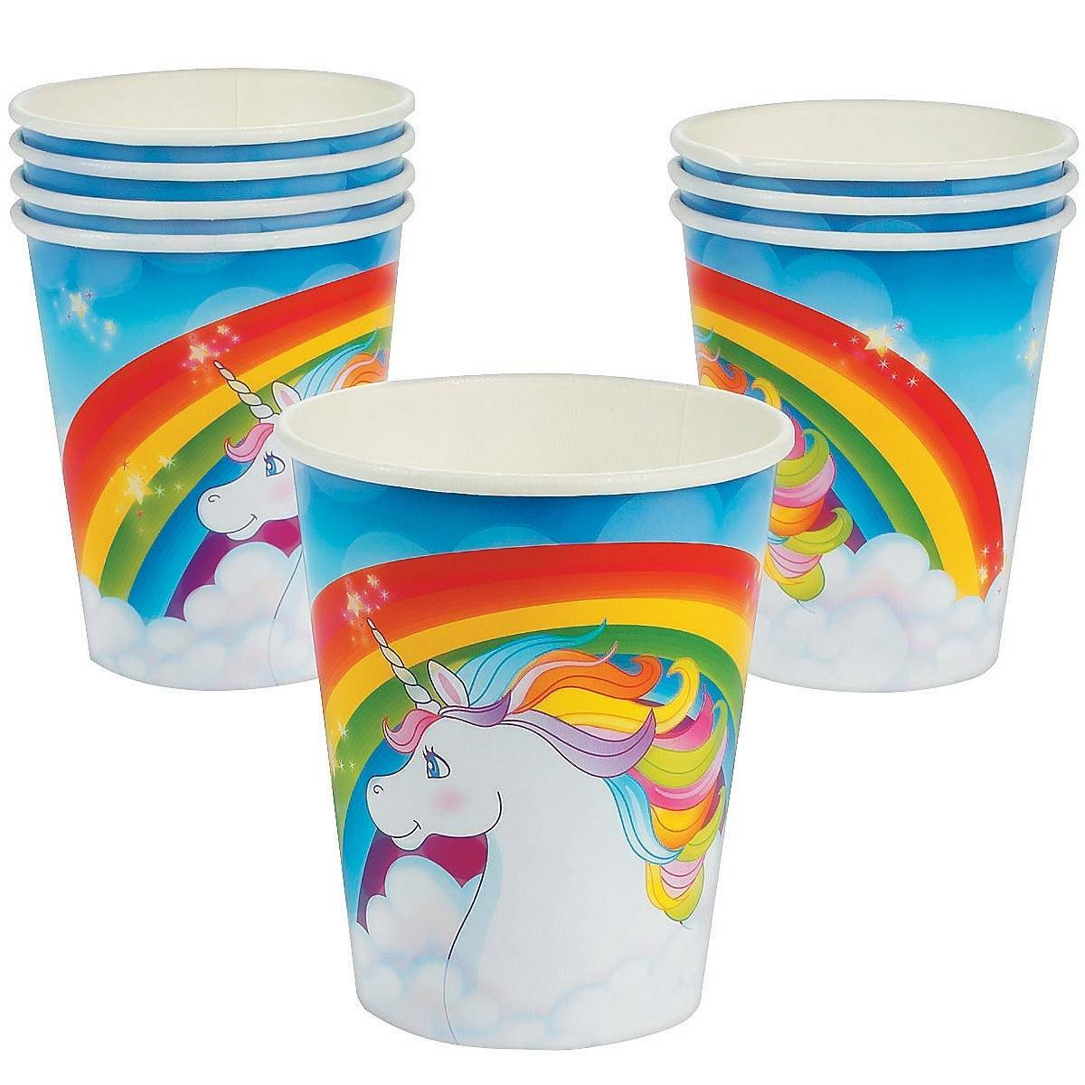 Unicorn Paper Cups (Pack of 8) | Unicorn | Girls Birthday Party ...