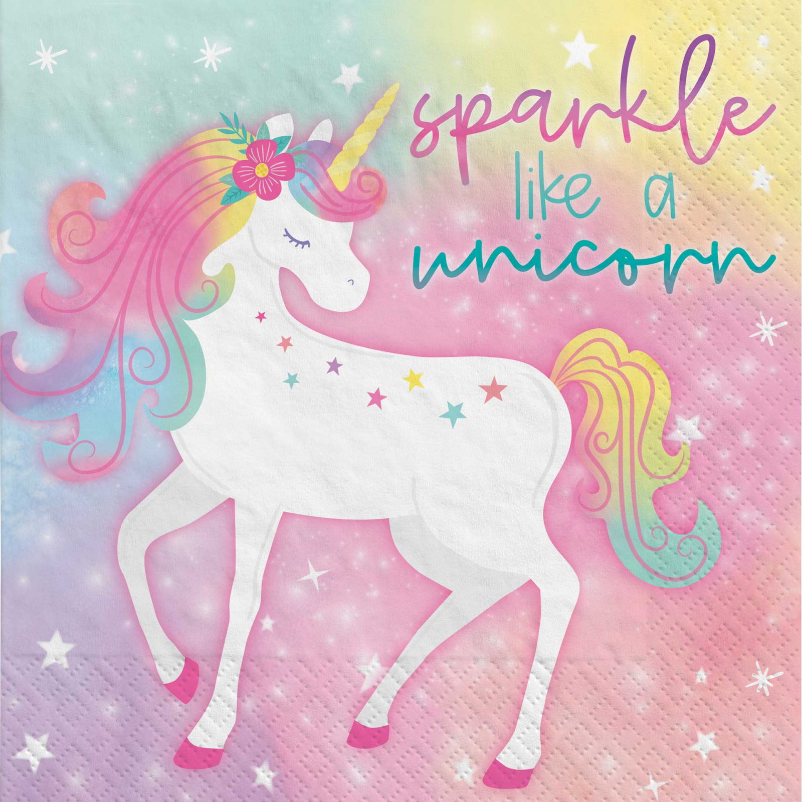 Enchanted Unicorn Large Napkins / Serviettes (Pack of 16)