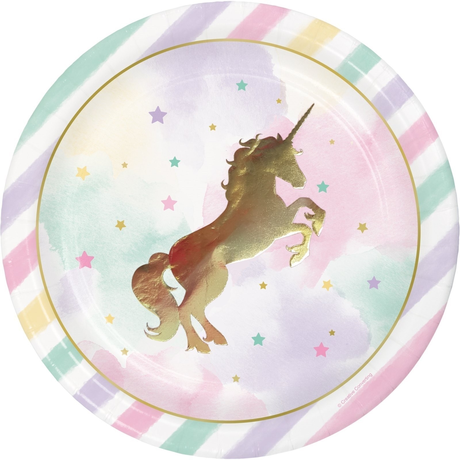Unicorn Sparkle Large Paper Plates (Pack of 8)