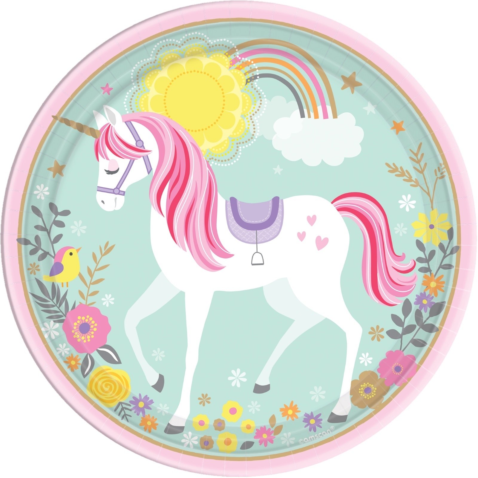Magical Unicorn Large Paper Plates (Pack of 8)