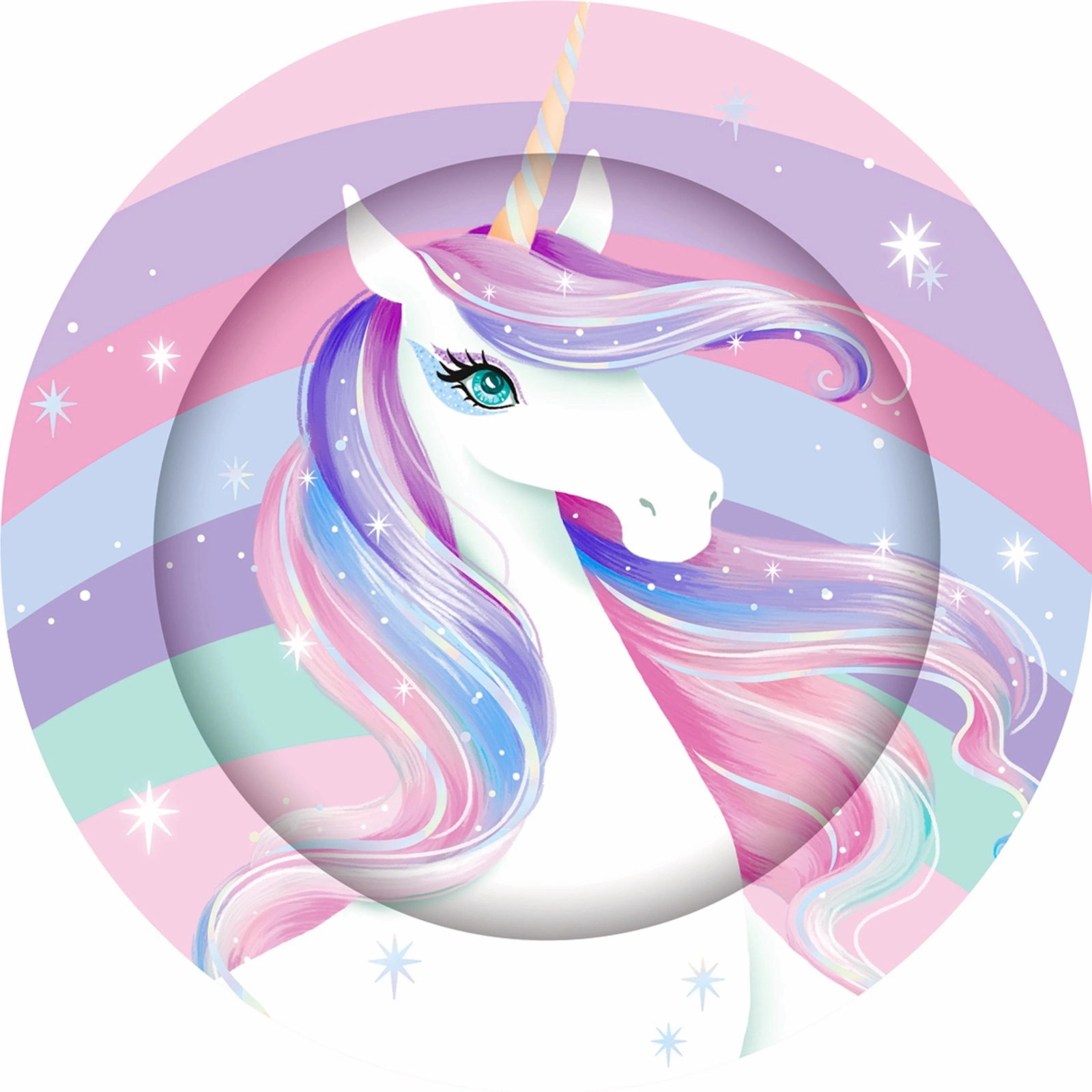 Fantasy Unicorn Large Paper Plates (Pack of 8)