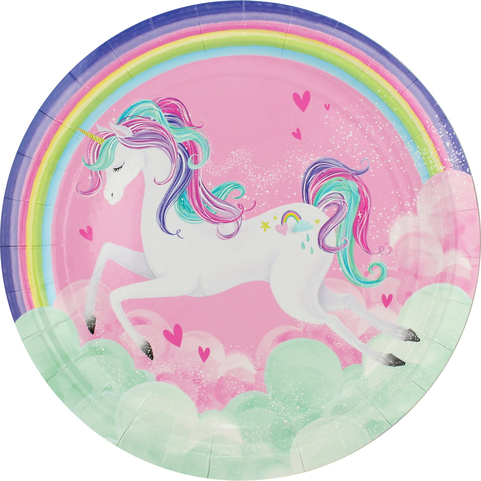 Unicorn Love Large Paper Plates (Pack of 8)