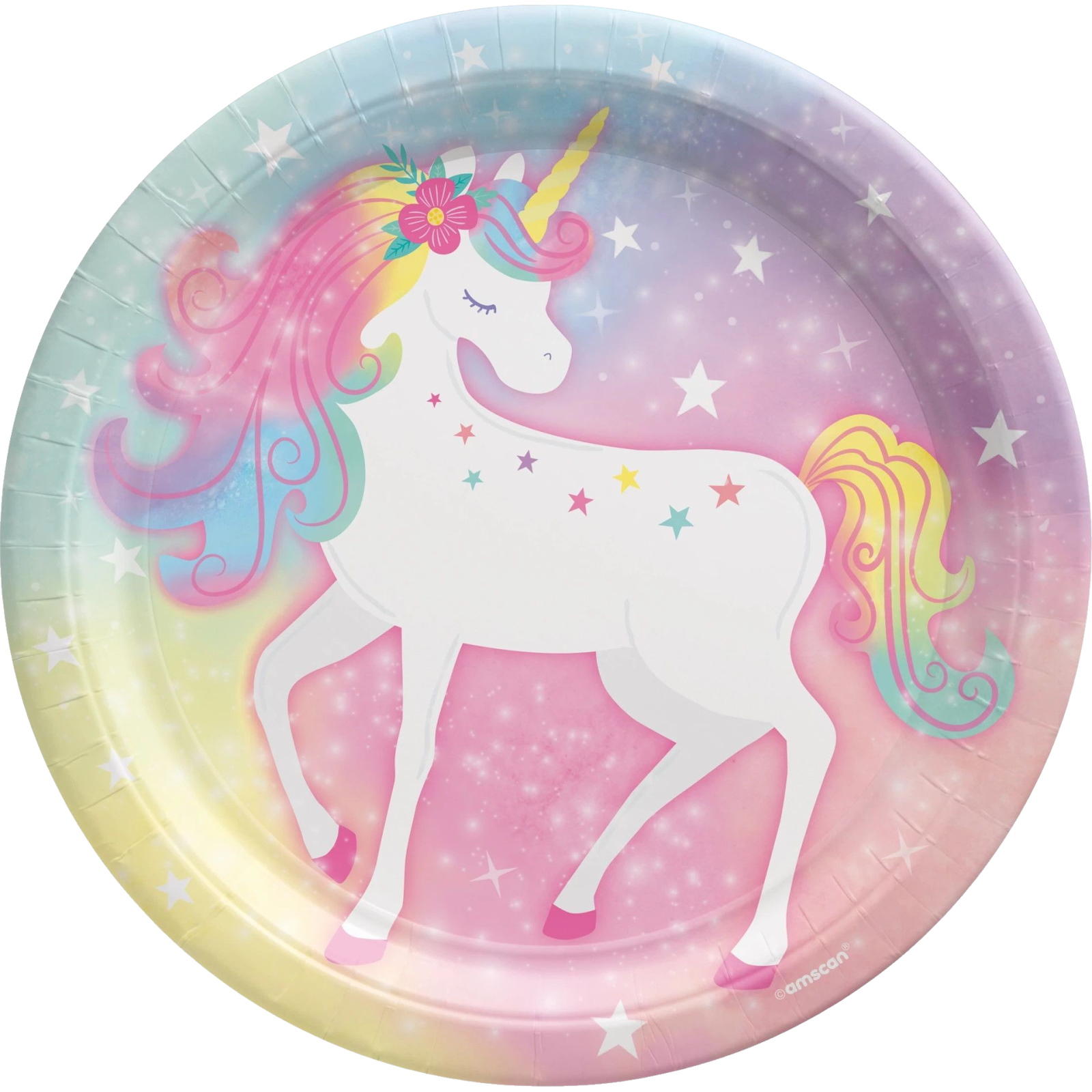 Enchanted Unicorn Large Paper Plates (Pack of 8)