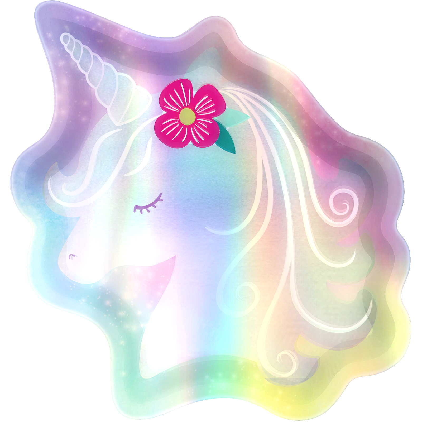 Enchanted Unicorn Iridescent Shaped Paper Plates (Pack of 8) 