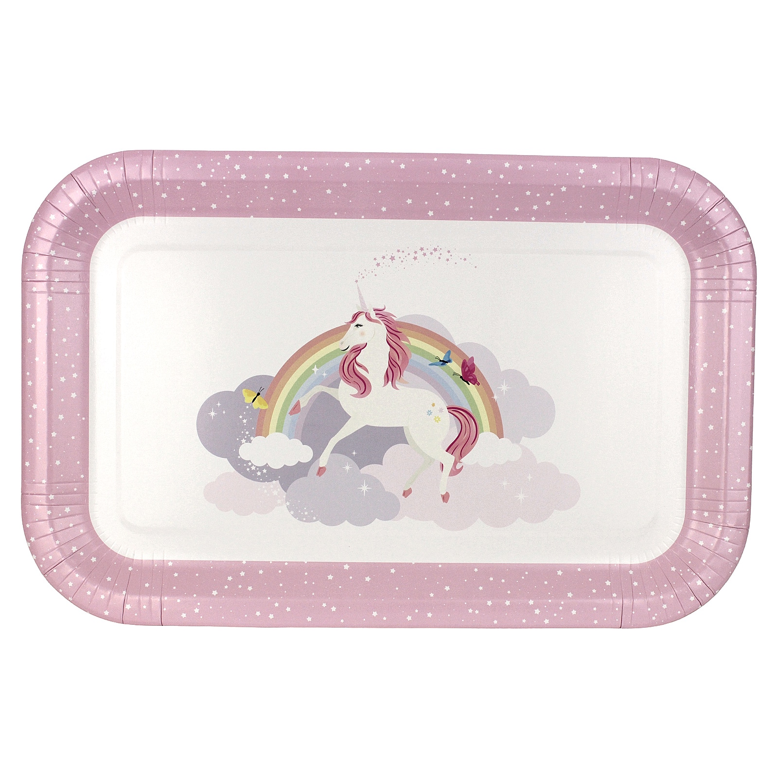 Mystical Unicorn Rectangular Paper Platters (Pack of 6) 