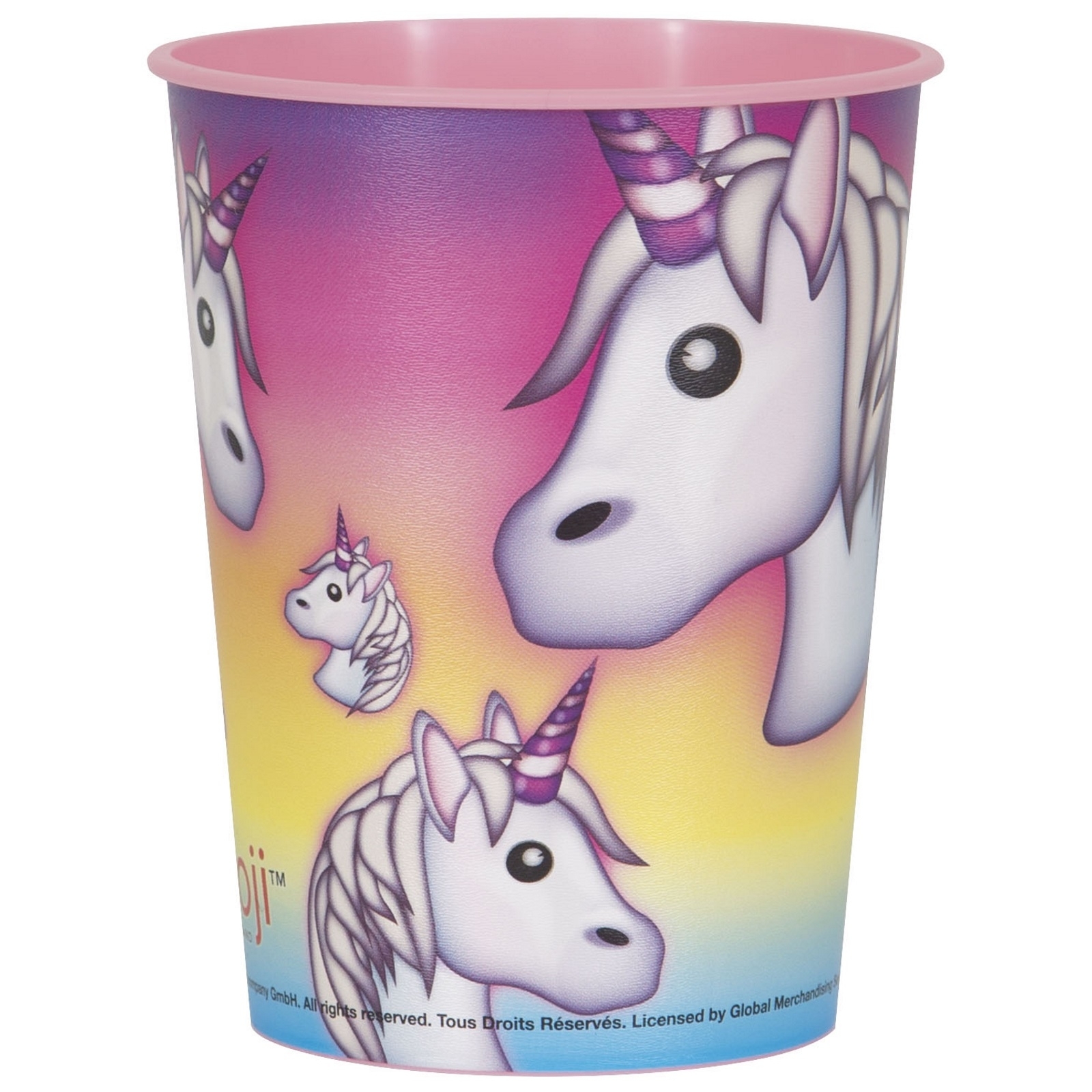 Emoji Unicorn Large Plastic Cup