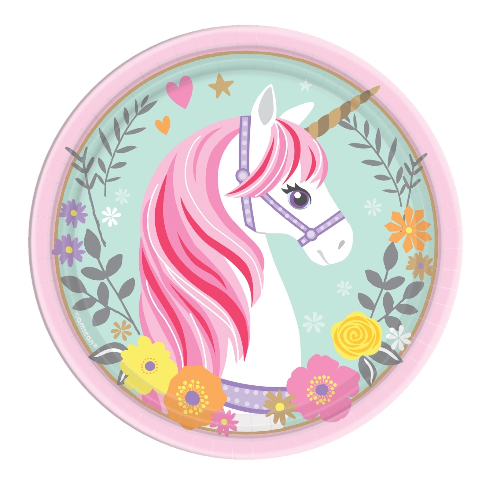 Magical Unicorn Small Paper Plates (Pack of 8)