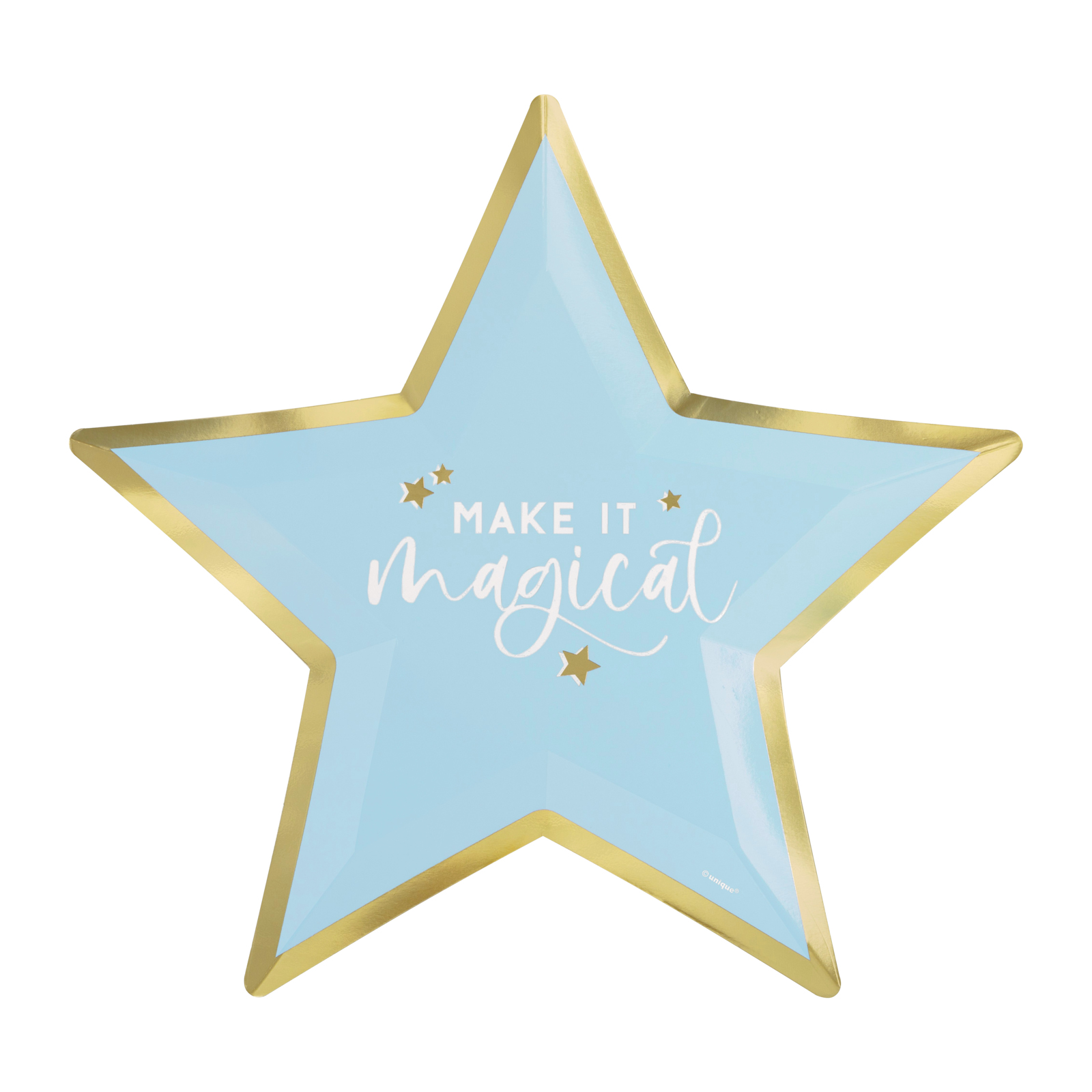 Dainty Unicorn Blue Star Paper Plates (Pack of 8) 
