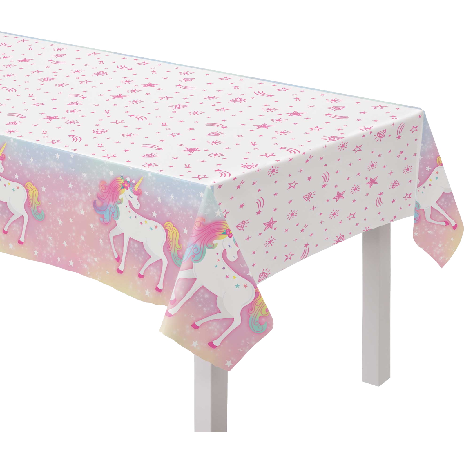 Enchanted Unicorn Plastic Tablecloth