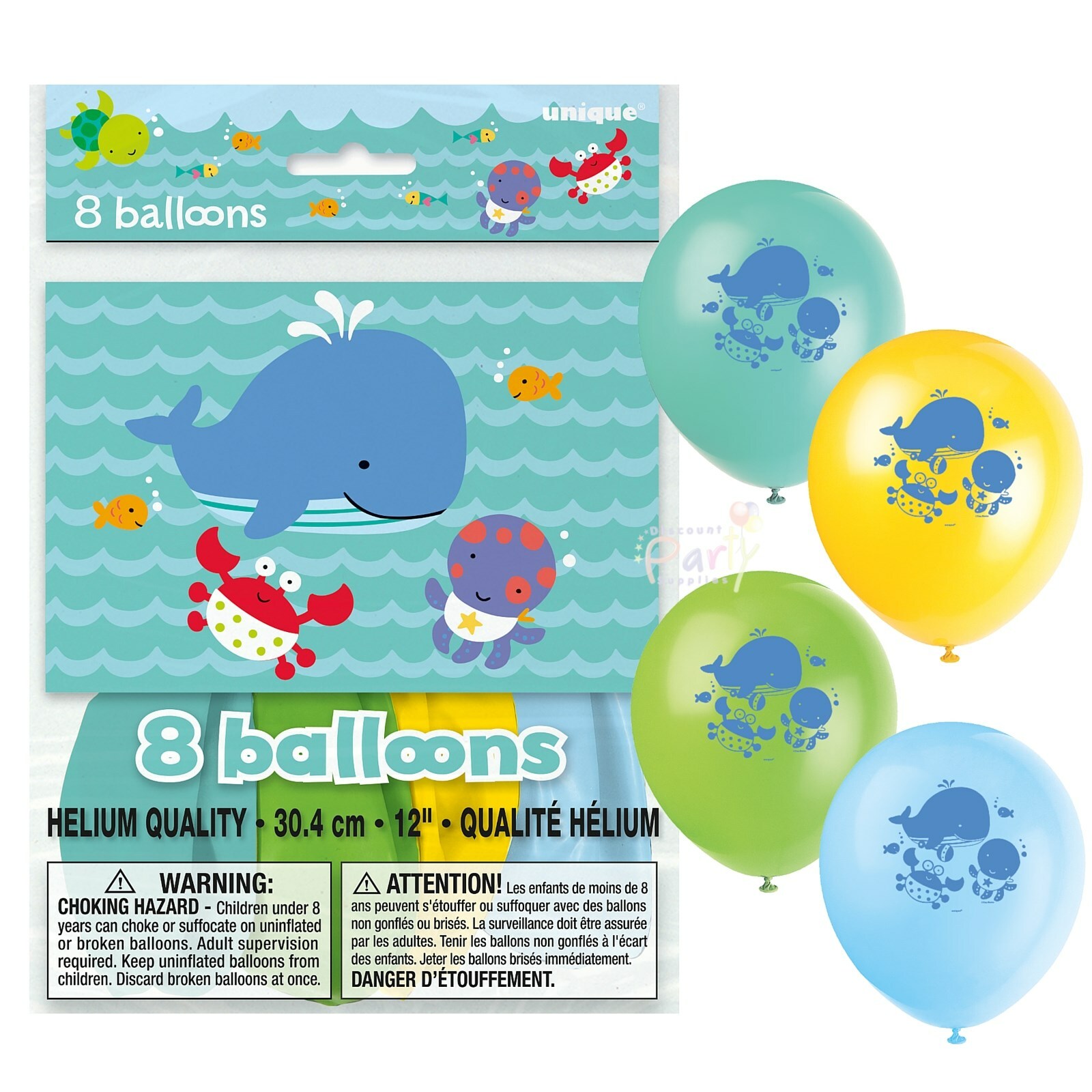 Under the Sea Pals Balloons (Pack of 8)