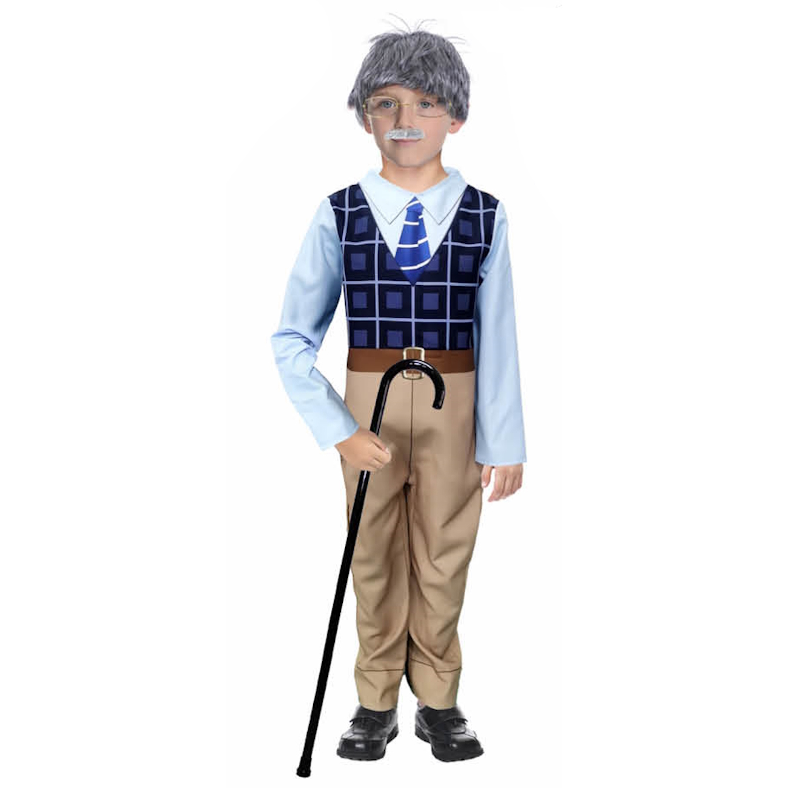 Kids Blue Grandpa Costume 6-9 Years 