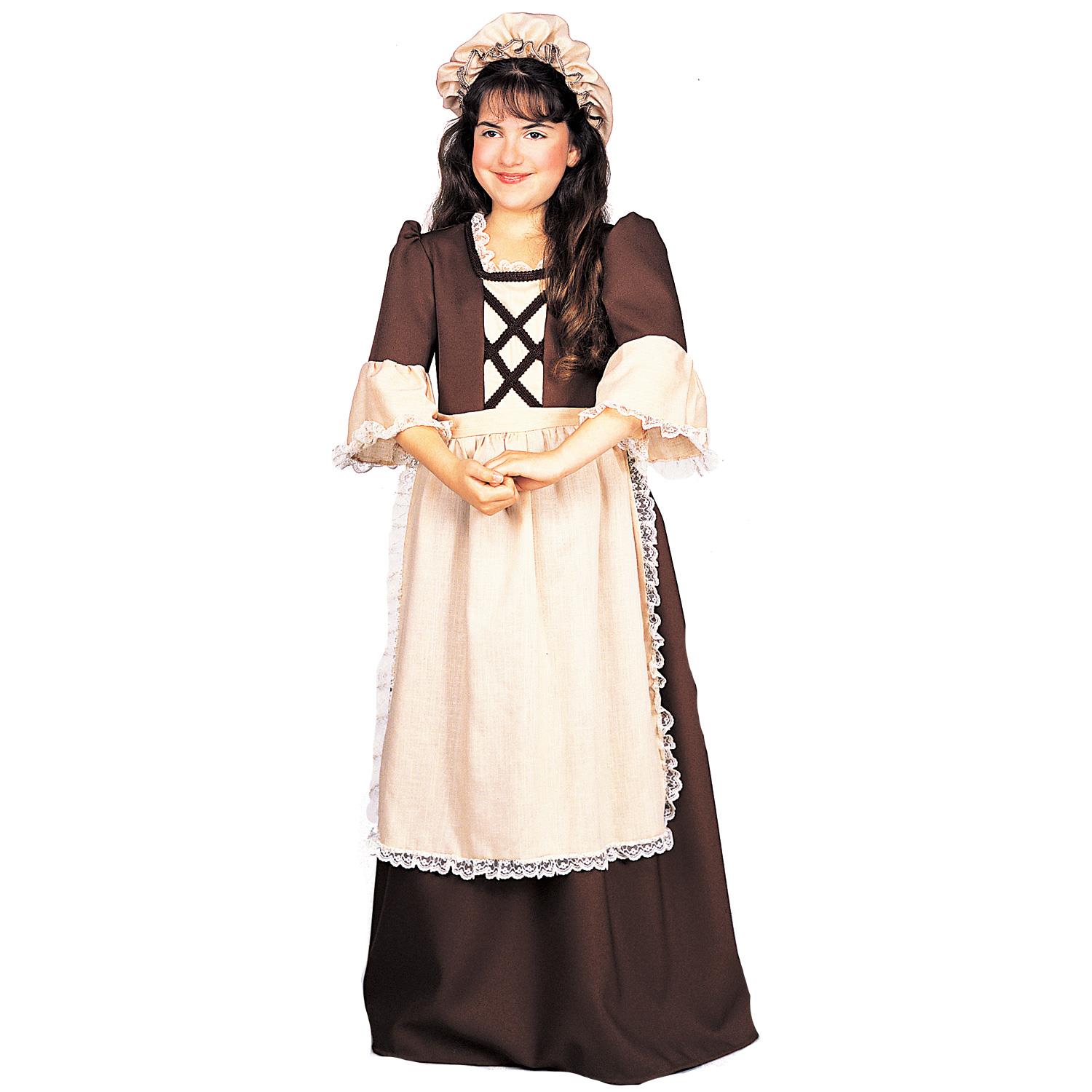 Colonial Girl Child Costume Large