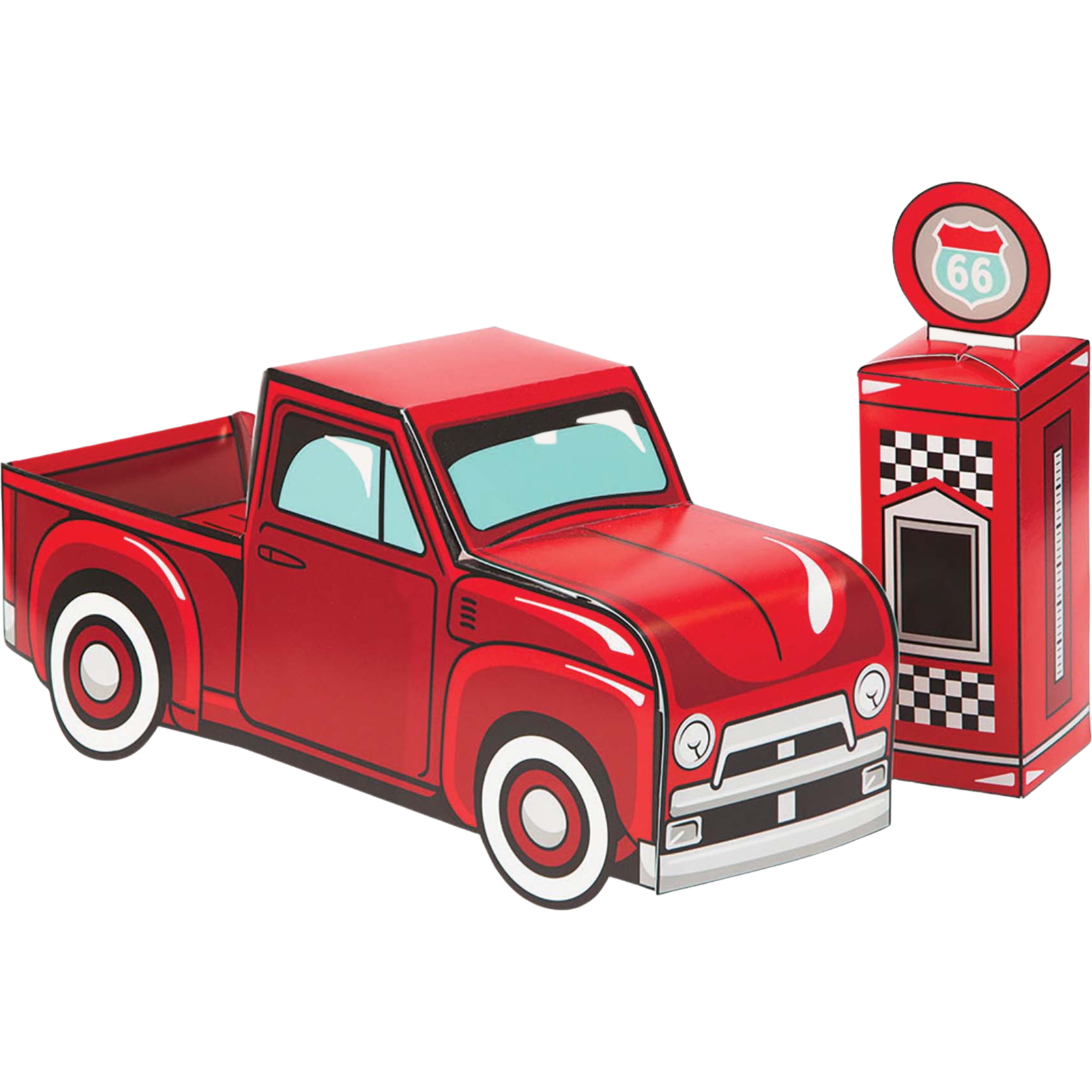Vintage Red Truck Centrepieces (Pack of 2)