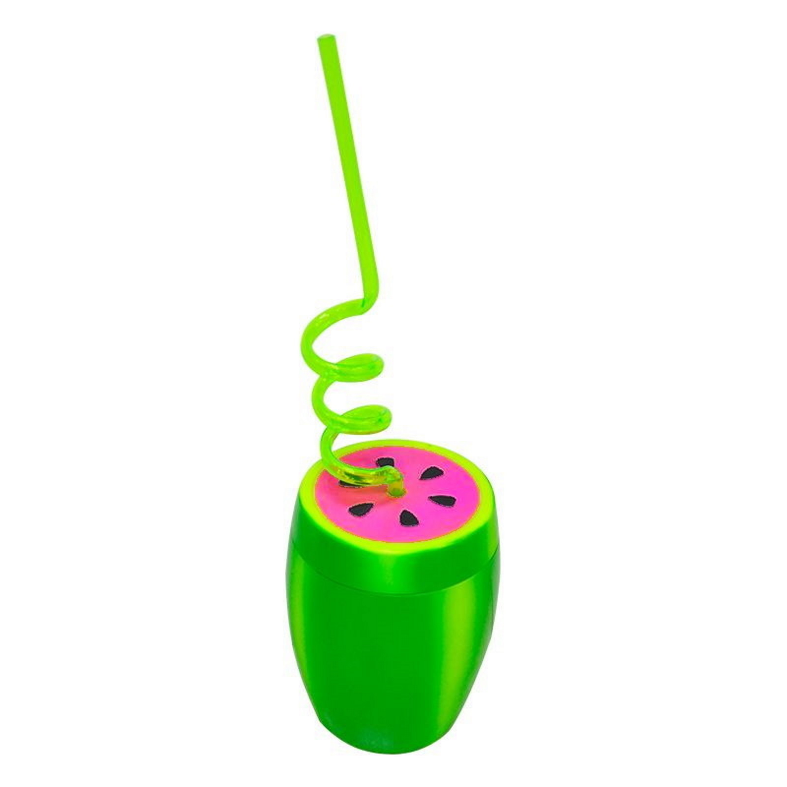 Plastic Watermelon Cup With Straw
