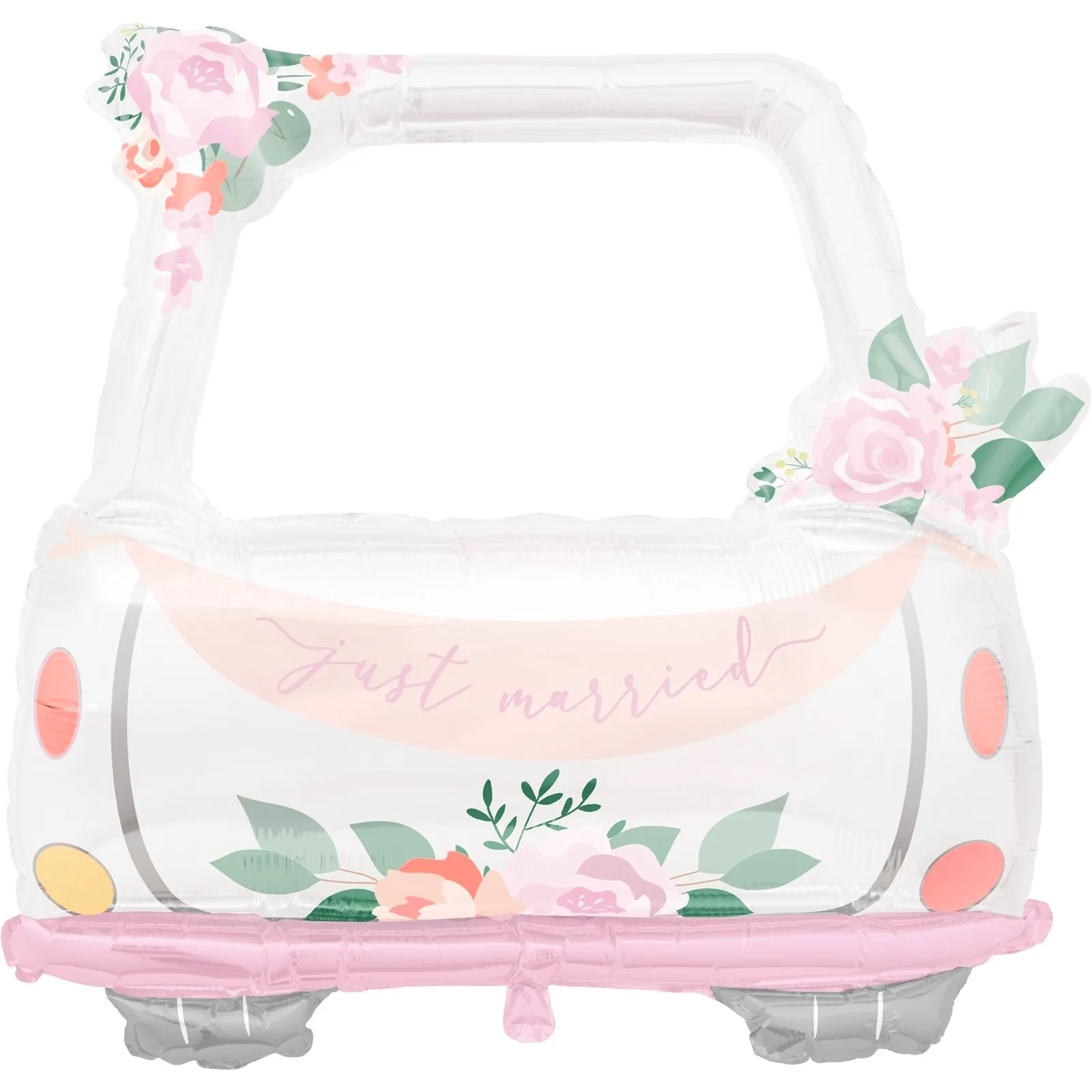Just Married Photo Frame Air Fill Foil Balloon 