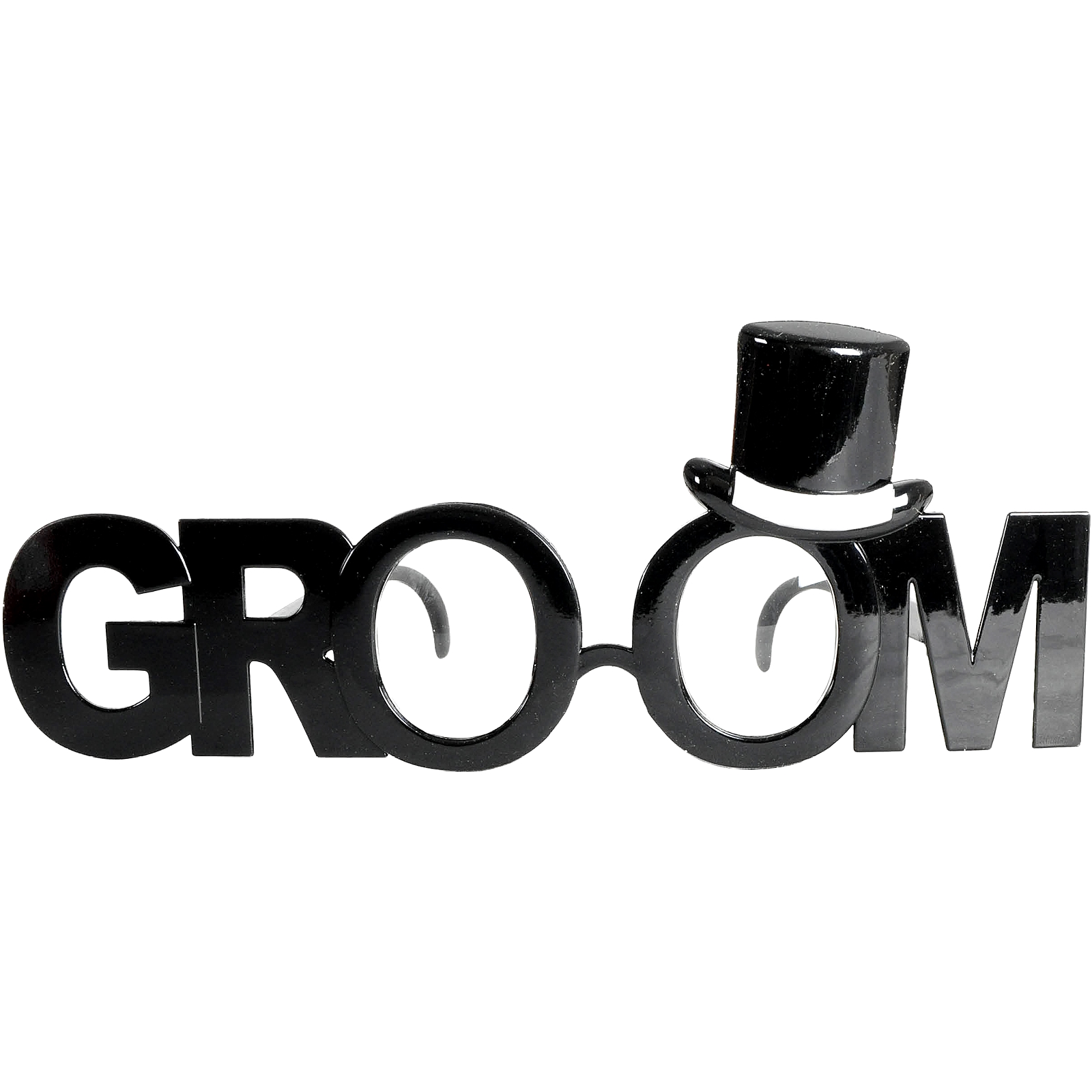 Groom Top Hat Party Glasses