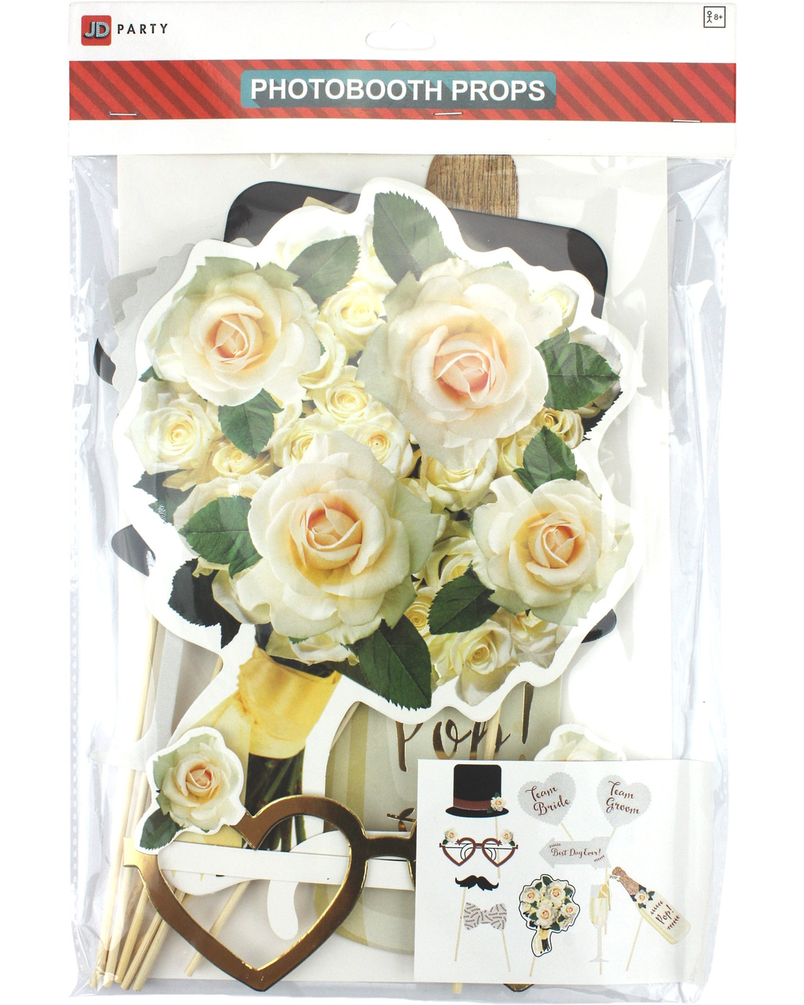 Rose Pattern Prop Rose Bouquet Wedding Photo Booth Props (Set of 10) | Wedding ...