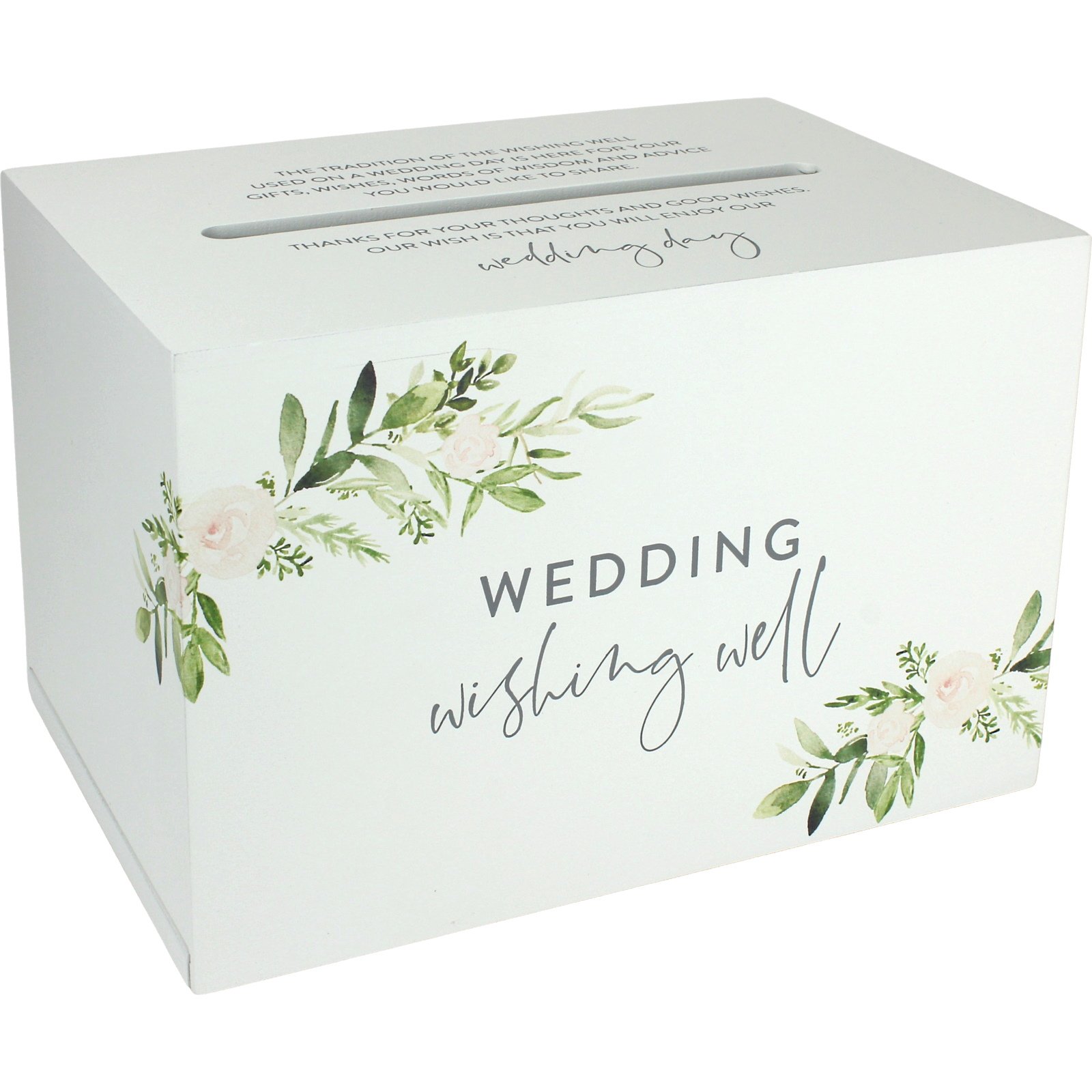 Botanical Wedding Wishing Well Wooden Box
