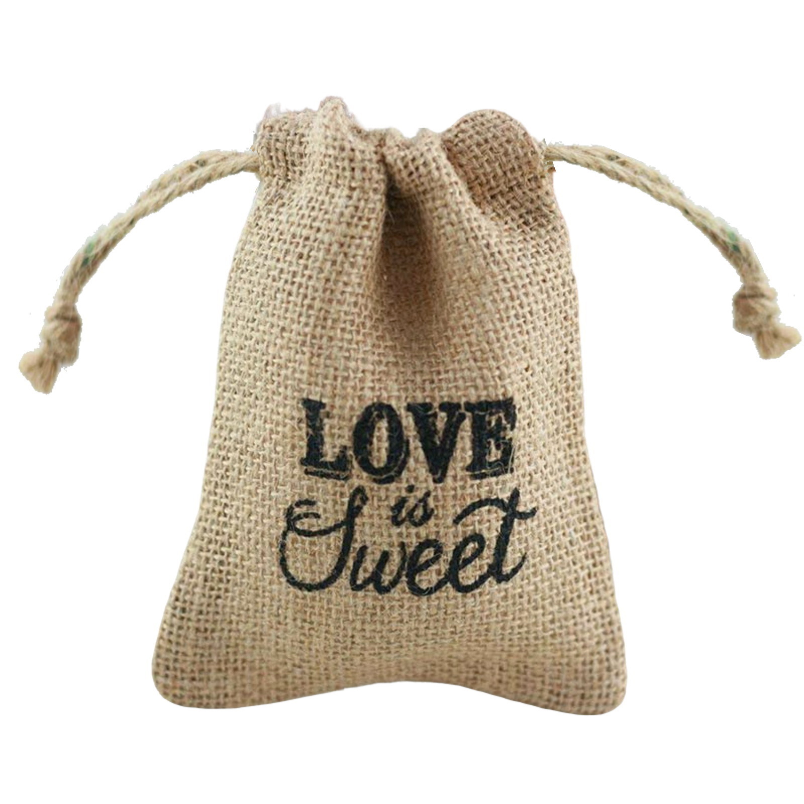 Love is Sweet Hessian Bag 14.5cm