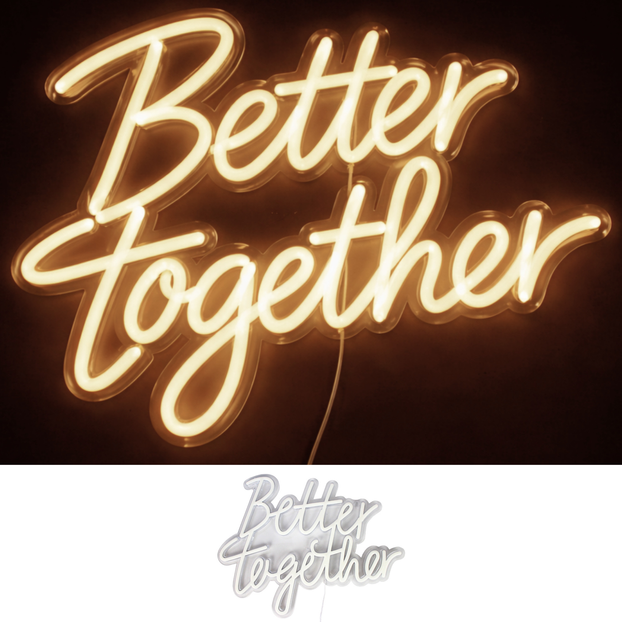LED Better Together Light Up USB Powered Hanging Decoration 40cm