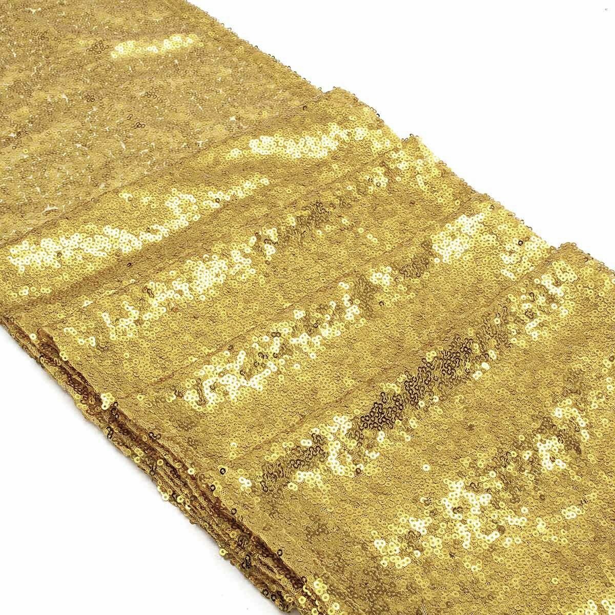Gold Sequin Table Runner 30cm x 180cm