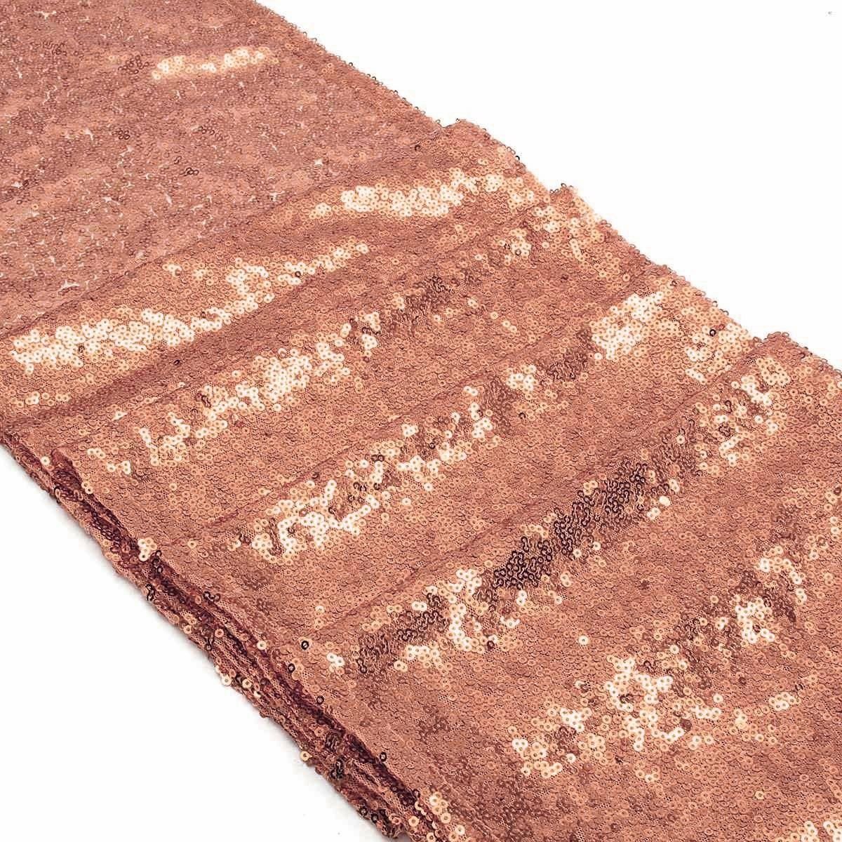 Rose Gold Sequin Table Runner 30cm x 180cm