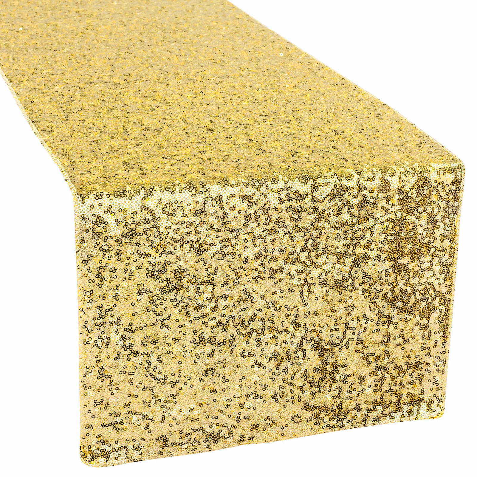 Gold Sequin Table Runner (30cm x 180cm)