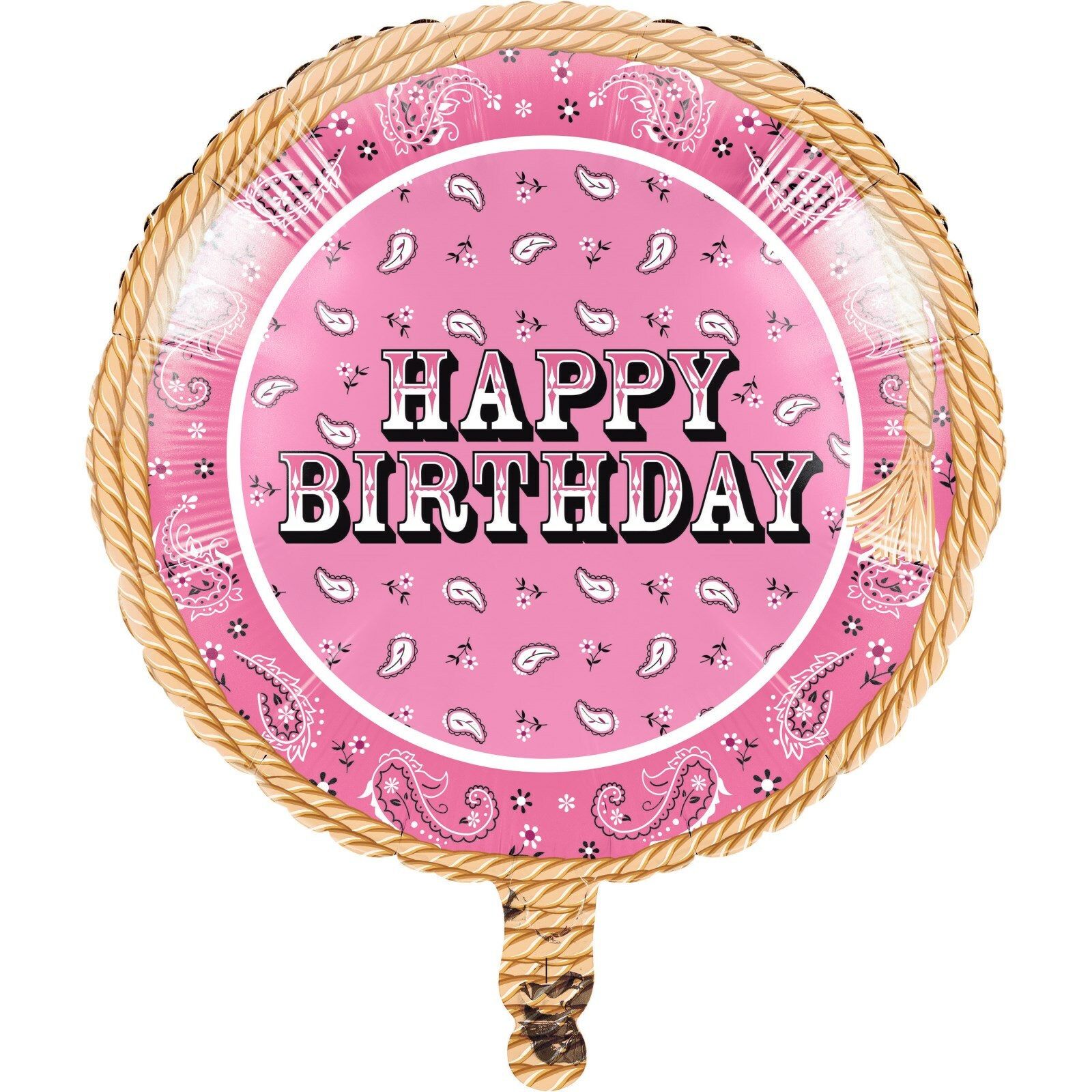 Pink Bandana Cowgirl Helium Balloon