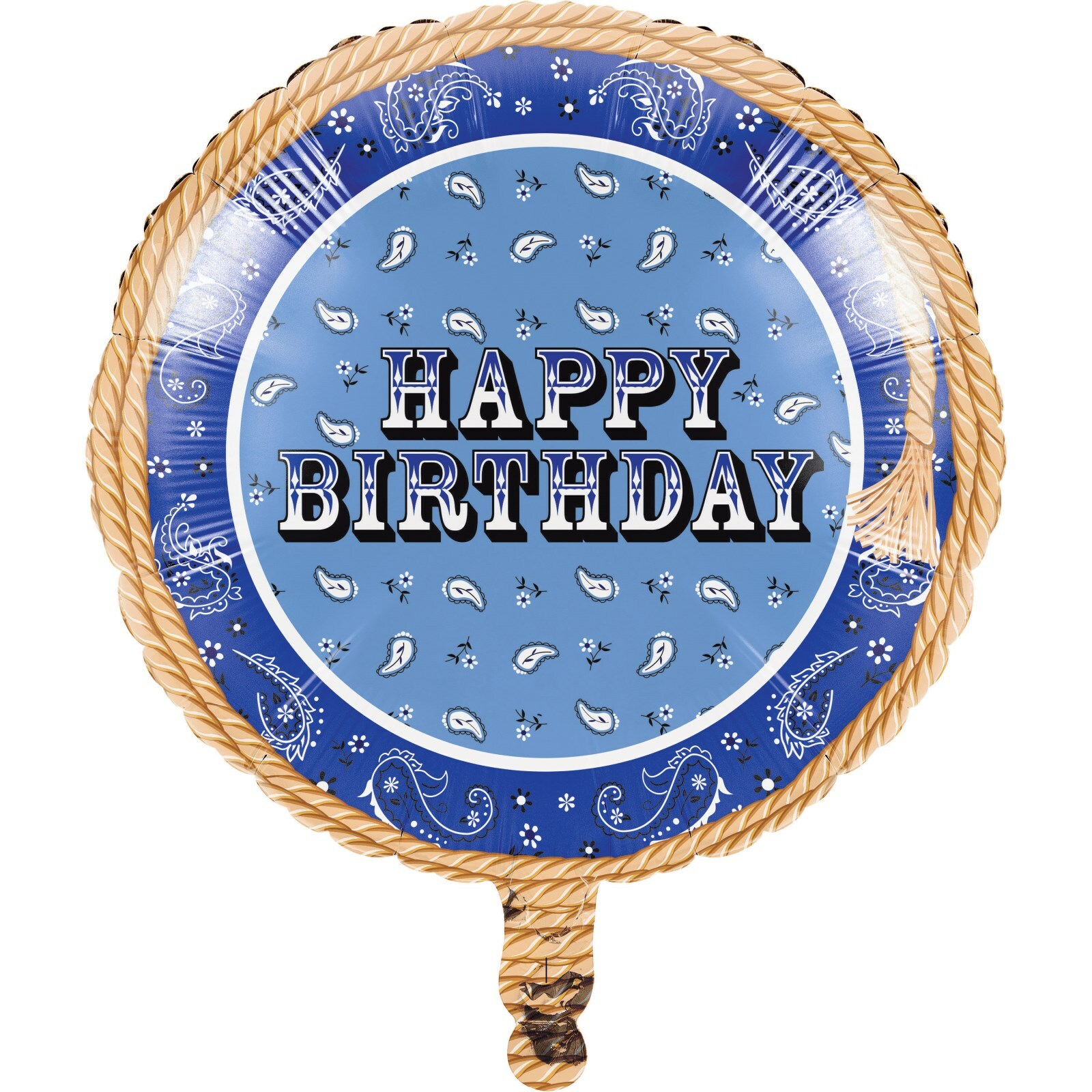 Blue Bandana Cowboy Helium Balloon
