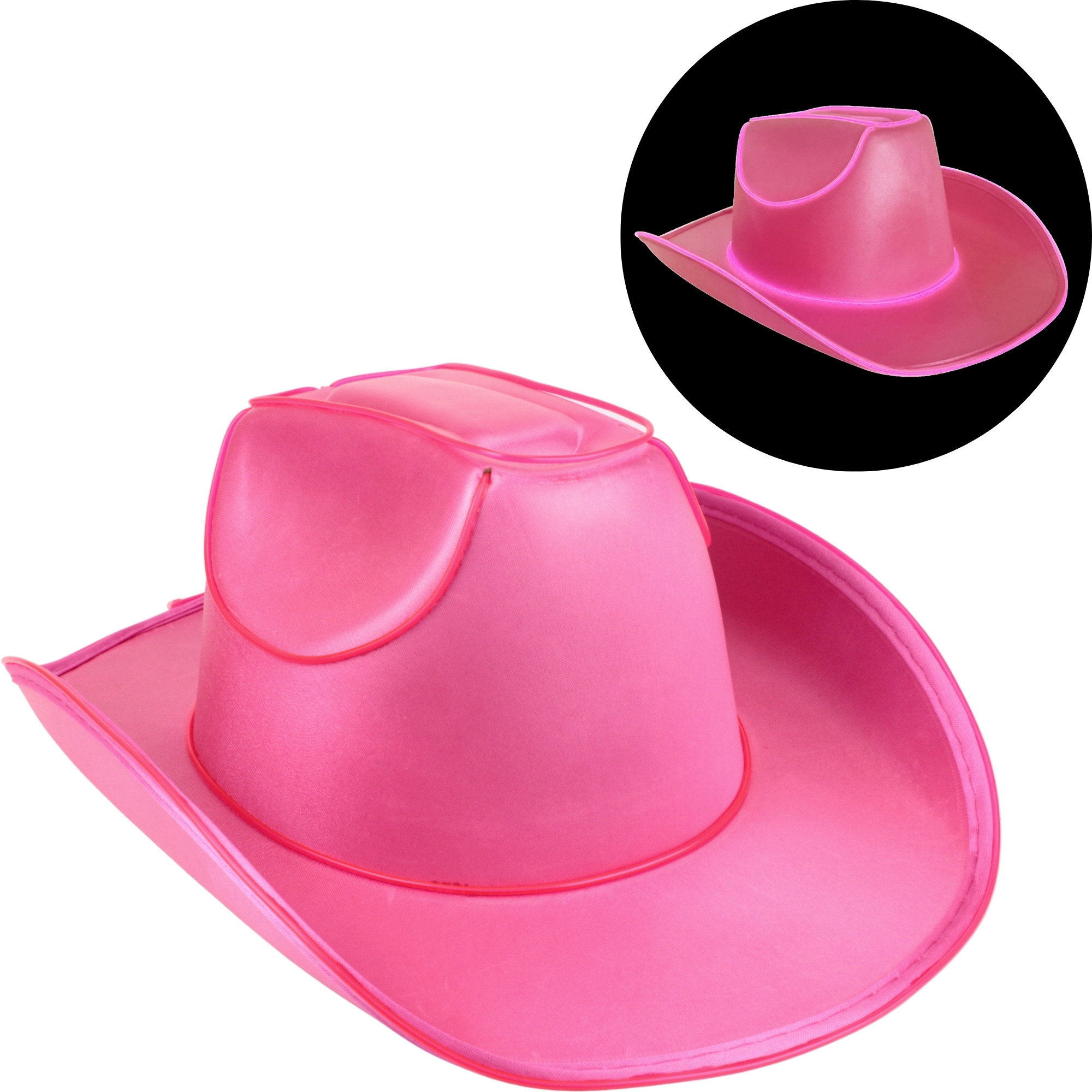 Adult Light Up Pink Cowgirl Hat 