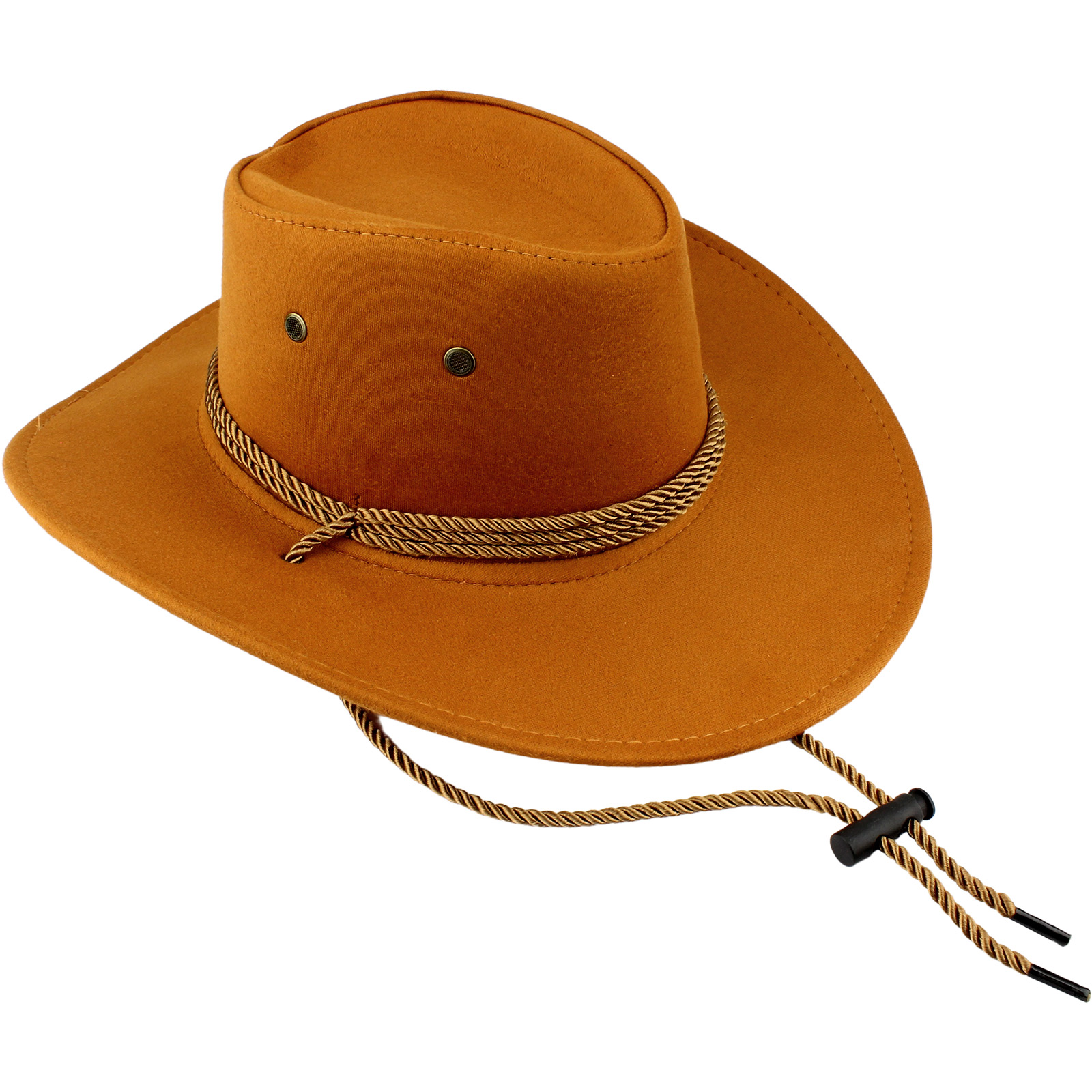 Adult Tan Faux Suede Cowboy Hat