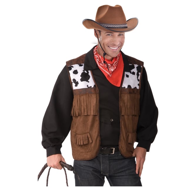Cowboy Hat Camo Wedding Vest For Men Wild West Cowboy Vest