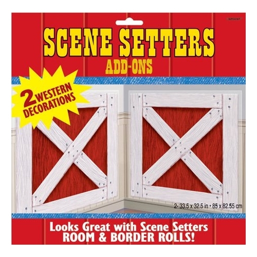 Western Barn Door Scene Setter Wall Decorations