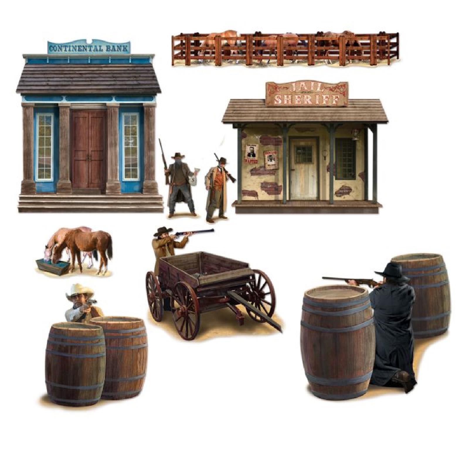Insta Theme Wild West Shootout Wall Props (9 Pieces) 