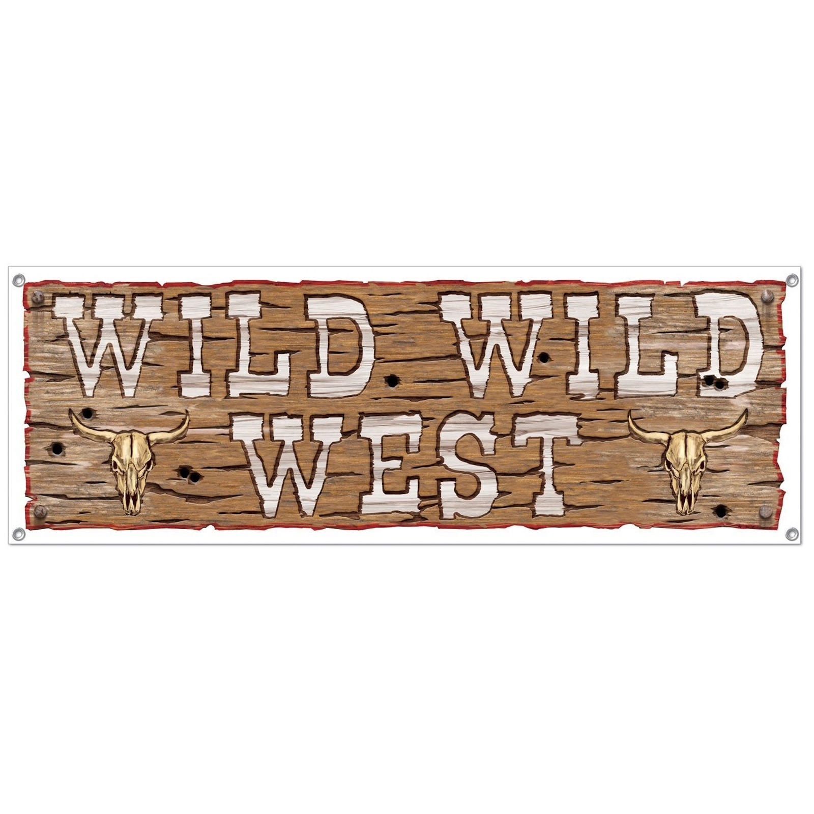Wild Wild West Plastic Banner