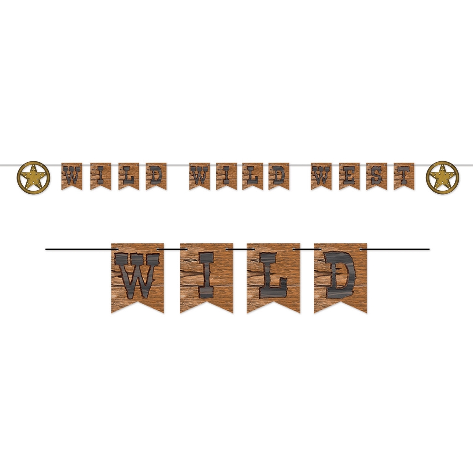 Wild Wild West Pennant Banner