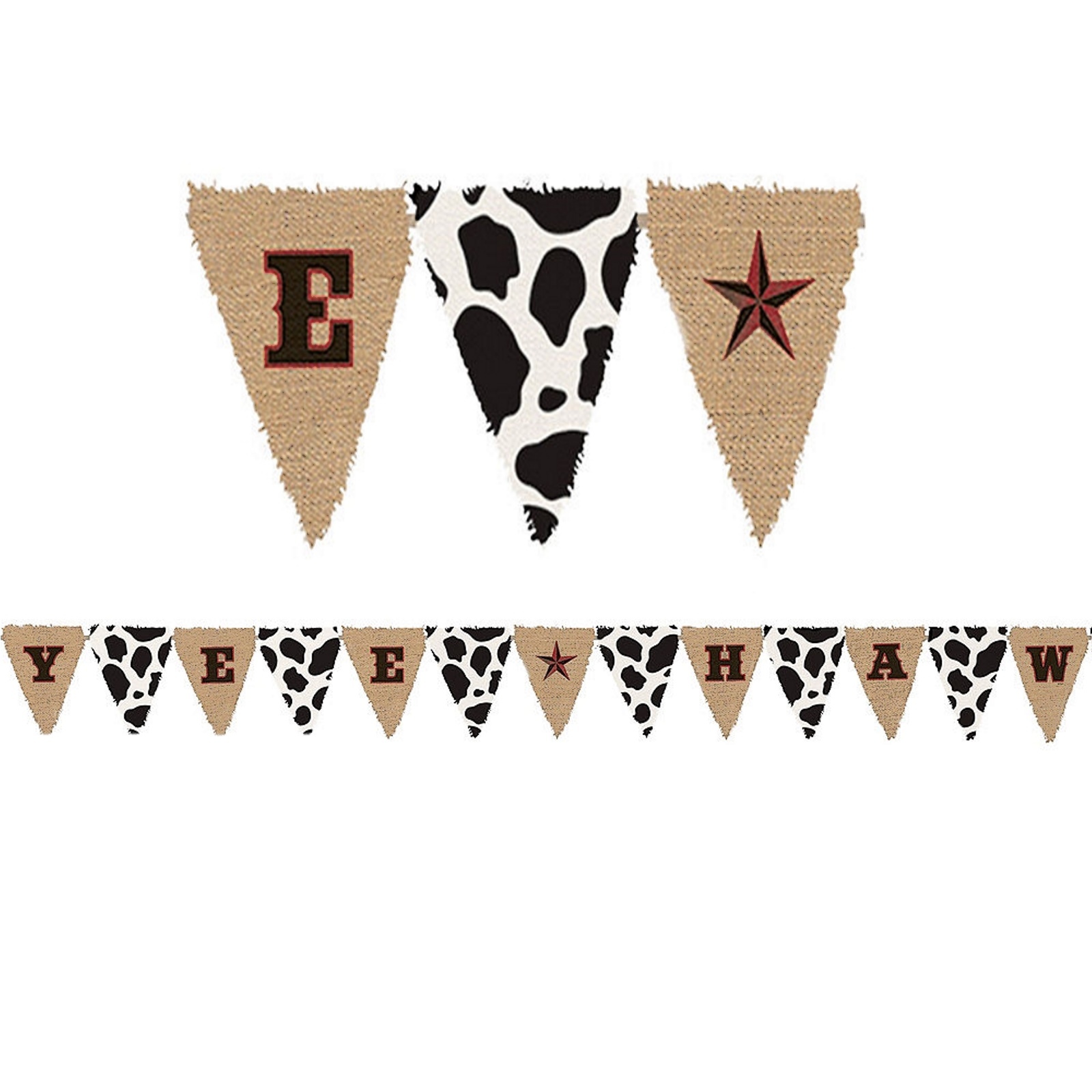 Western Yee Haw Flag Banner 3.35m