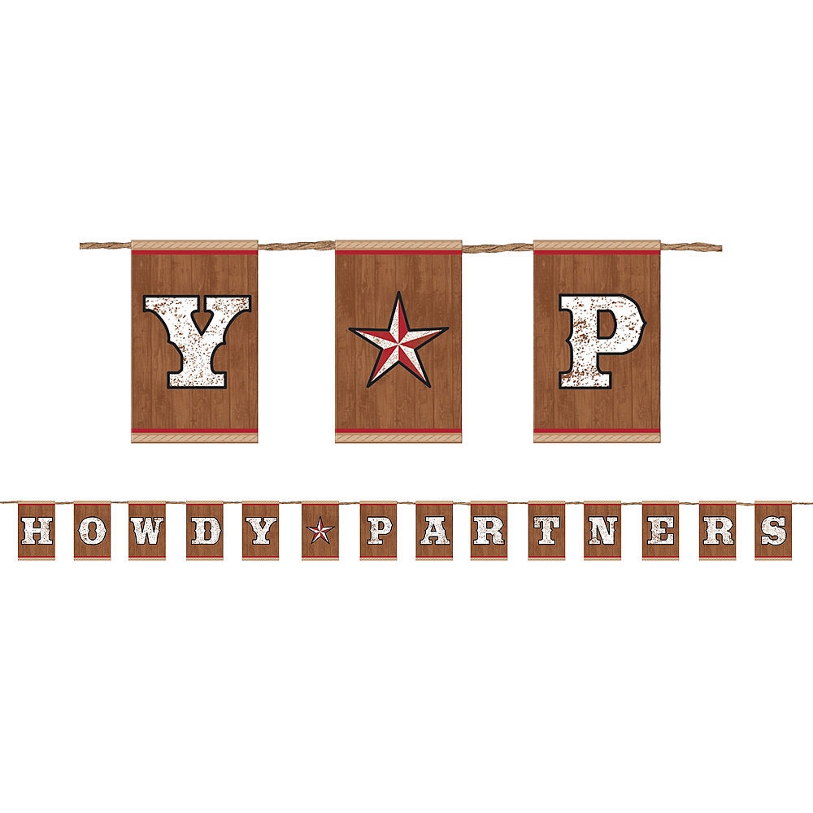 Western Howdy Partners Pennant Banner 3.65m