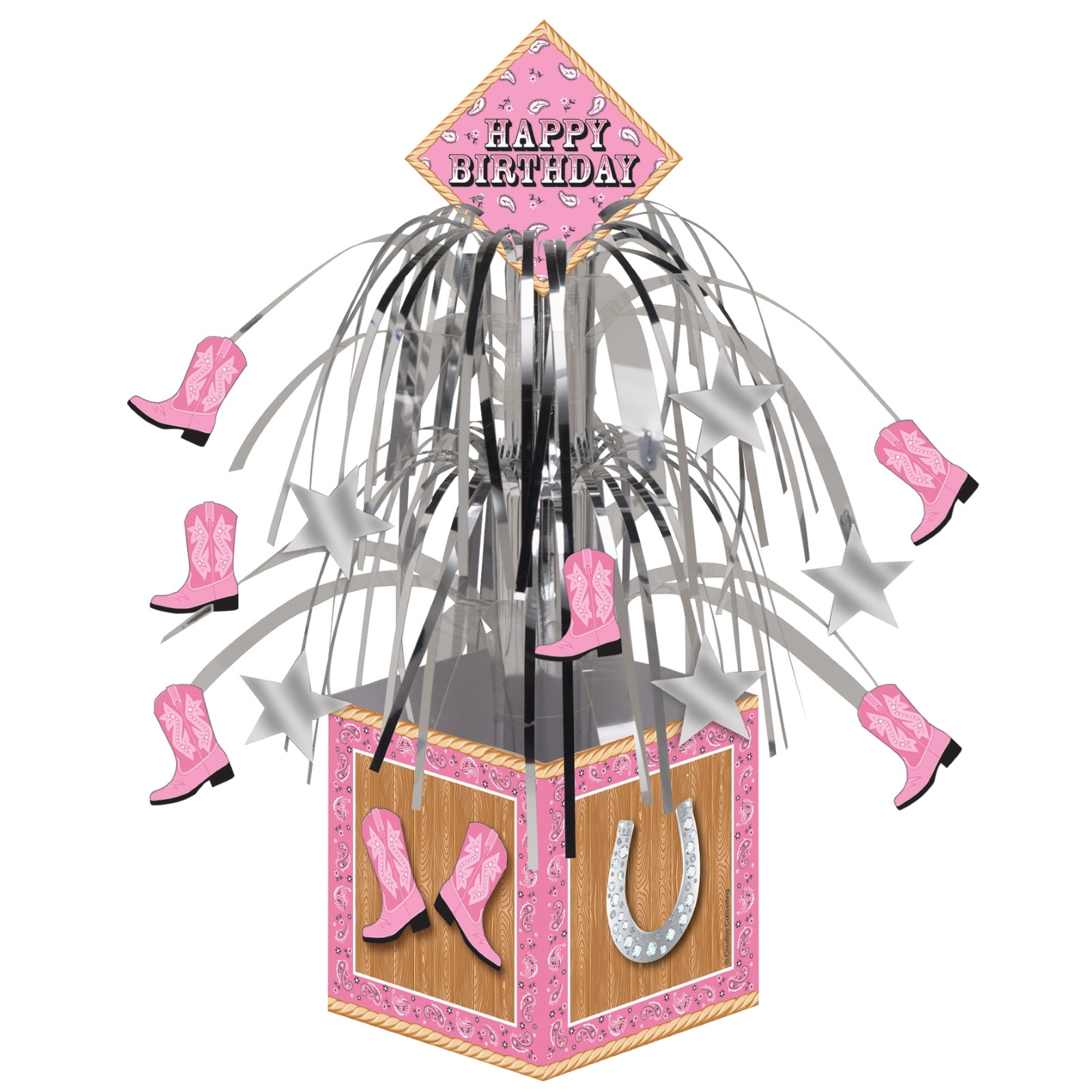Pink Bandana Cowgirl Cascade Centrepiece