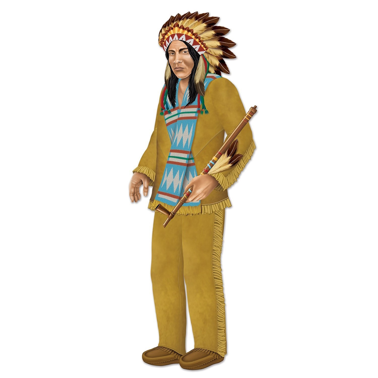 Medium Jointed Indian Chief Decoration 95cm