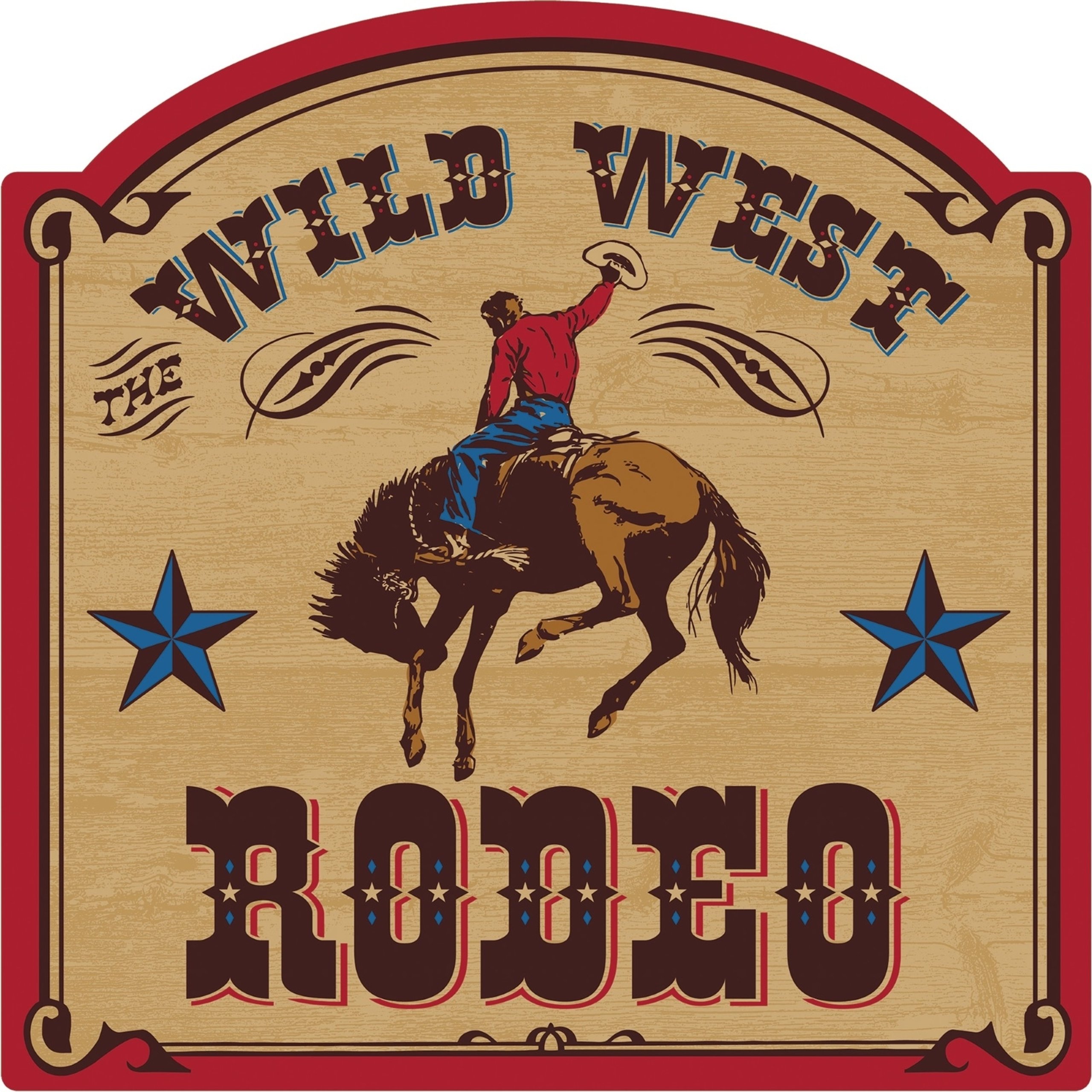 Wood Rodeo Sign Western Rodeo Cardboard Sign Decoration | Western | Themed Party ...