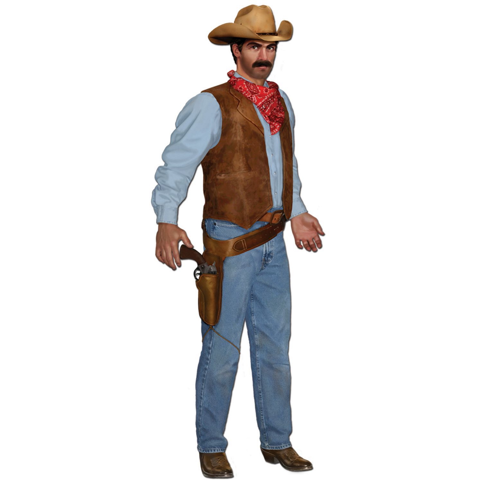 Cowboy Jointed Cutout Wall Decoration 97cm