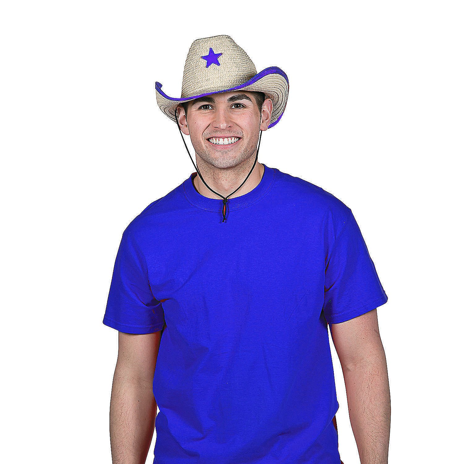 Adult Blue Star Cowboy Hat Western Themed Party Supplies Discount