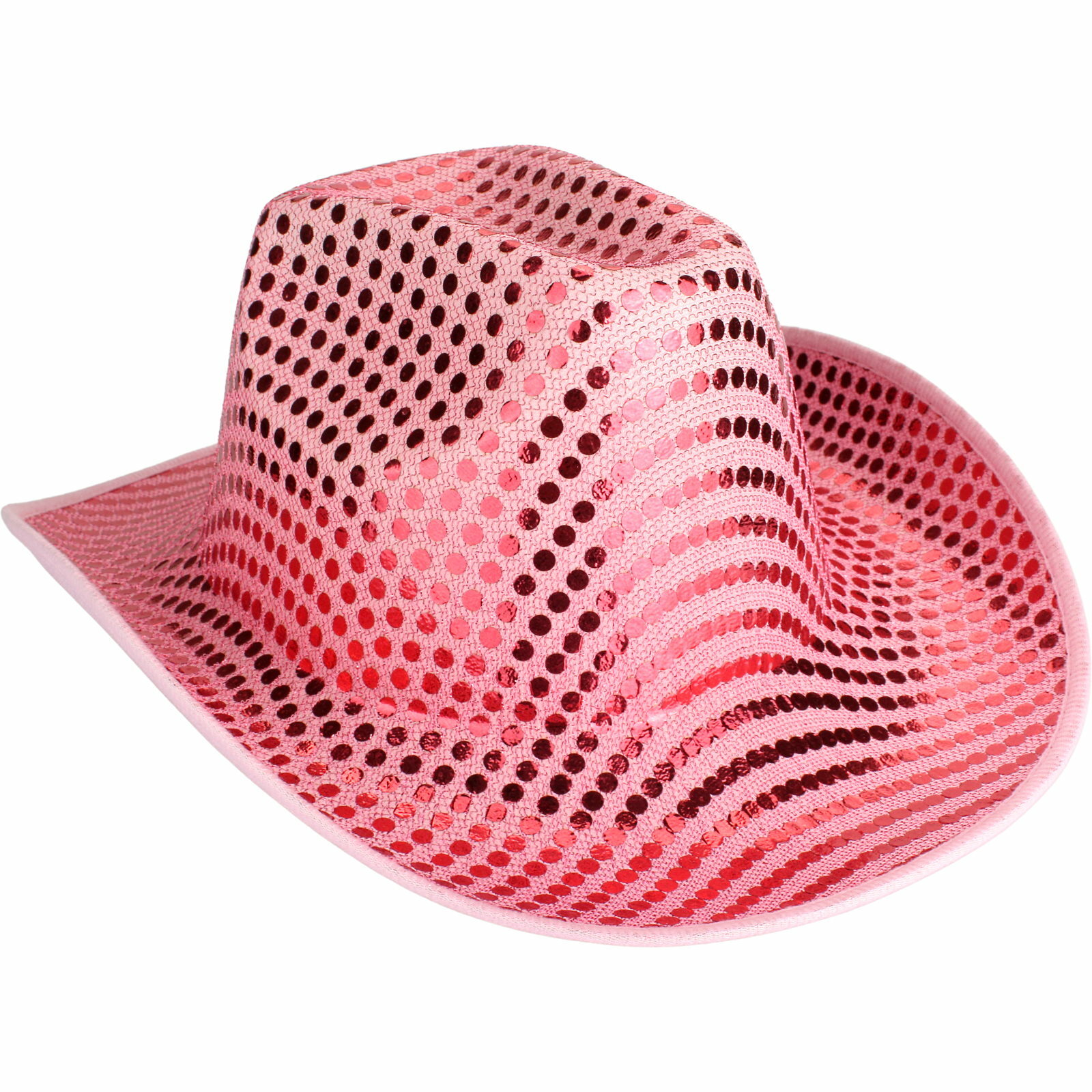 Pink Sequin Adult Cowboy Hat
