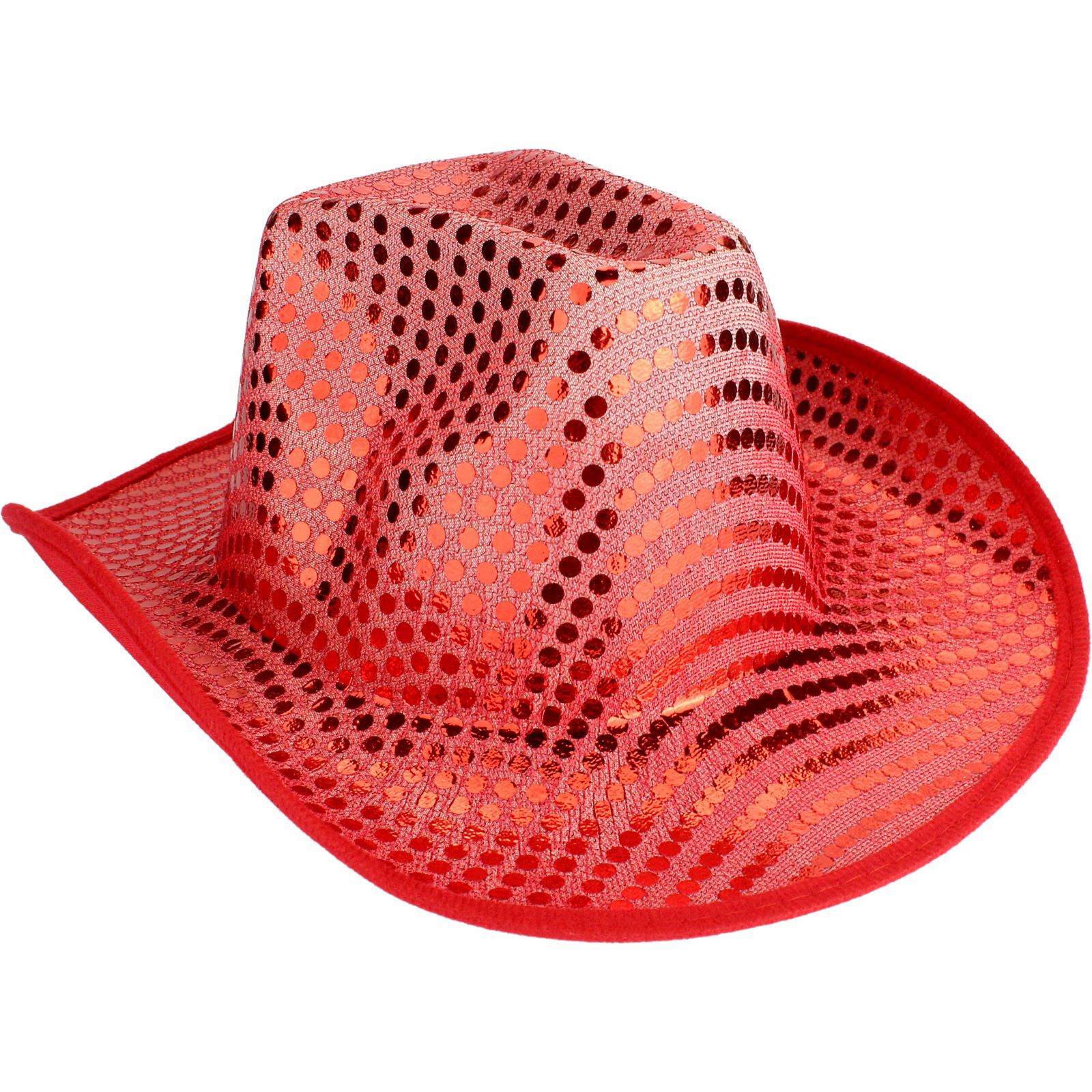 Red Sequin Adult Cowboy Hat