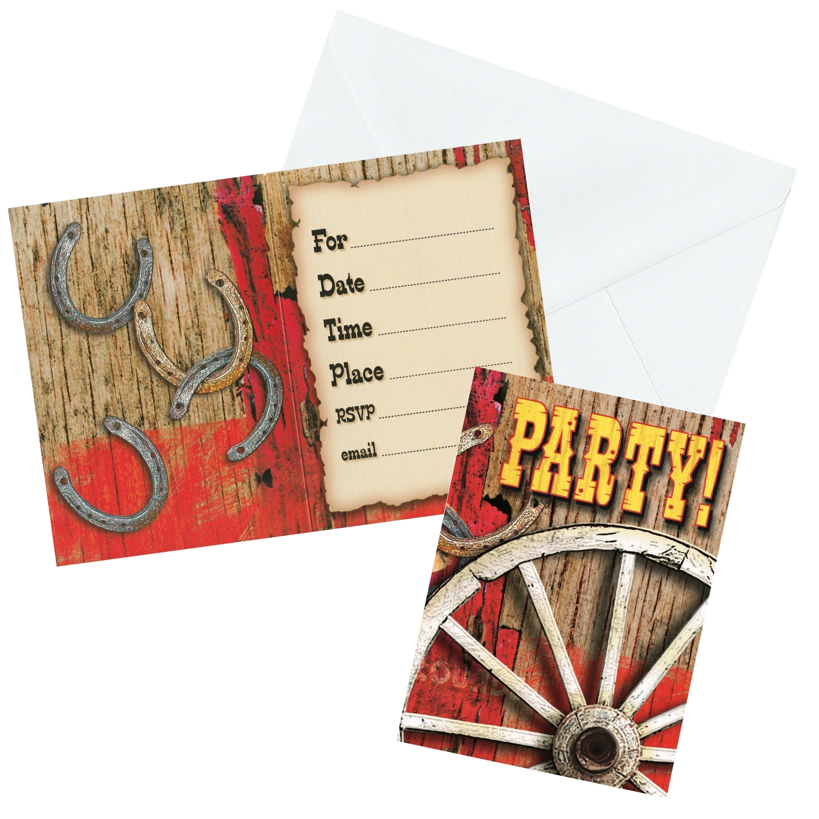 Rodeo Western Party Invitations (Pack of 8)